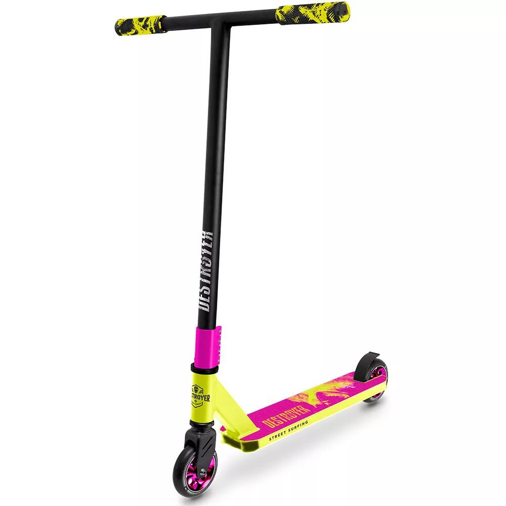 STREET SURFING Destroyer - Patinete de manobras - Iniciante - Mad Wolf - Amarelo - 100mm