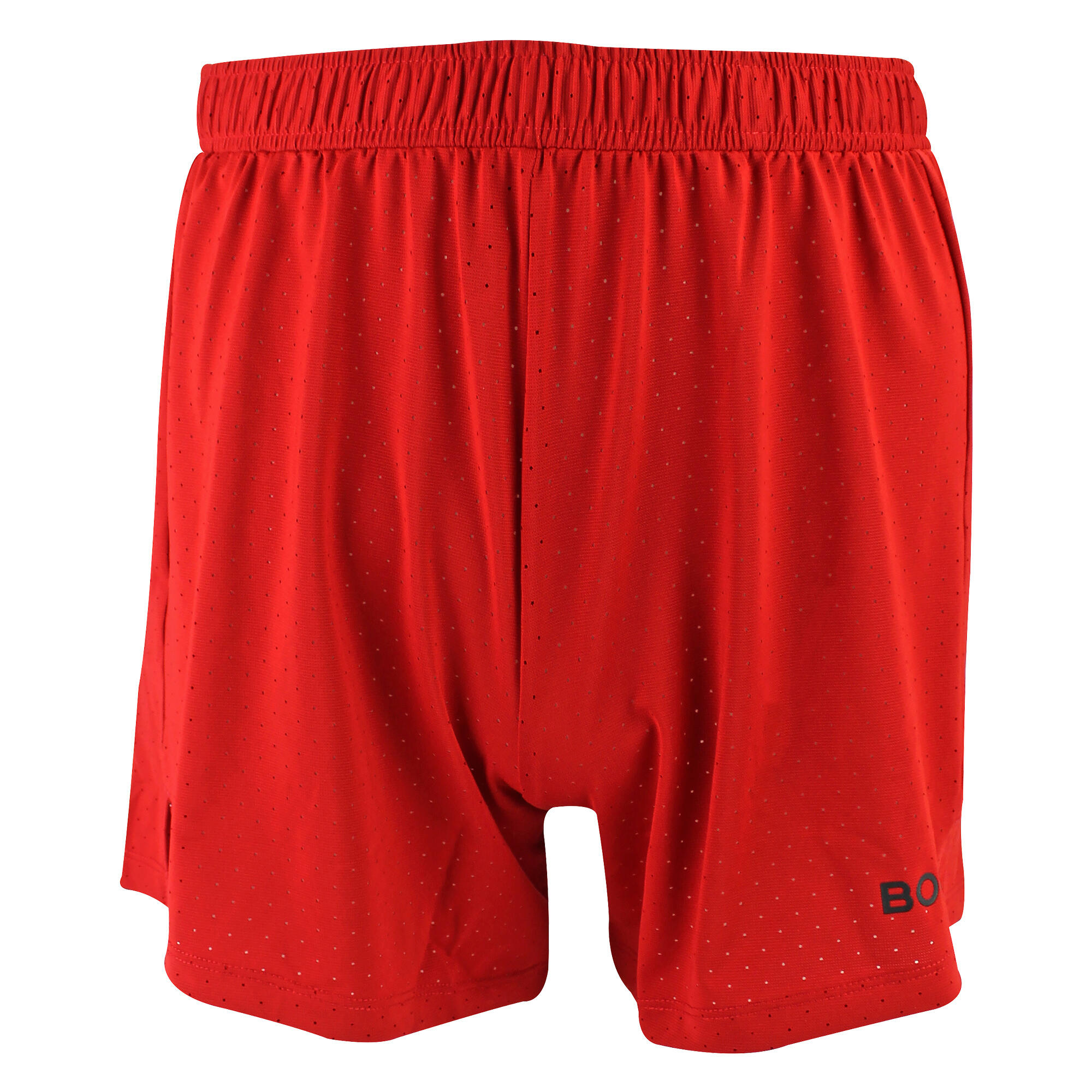 Men's Athletic Shorts With Red Hearts - Quick Dry 2-in-1 Running Shorts, S-XXL, Liner Pocket