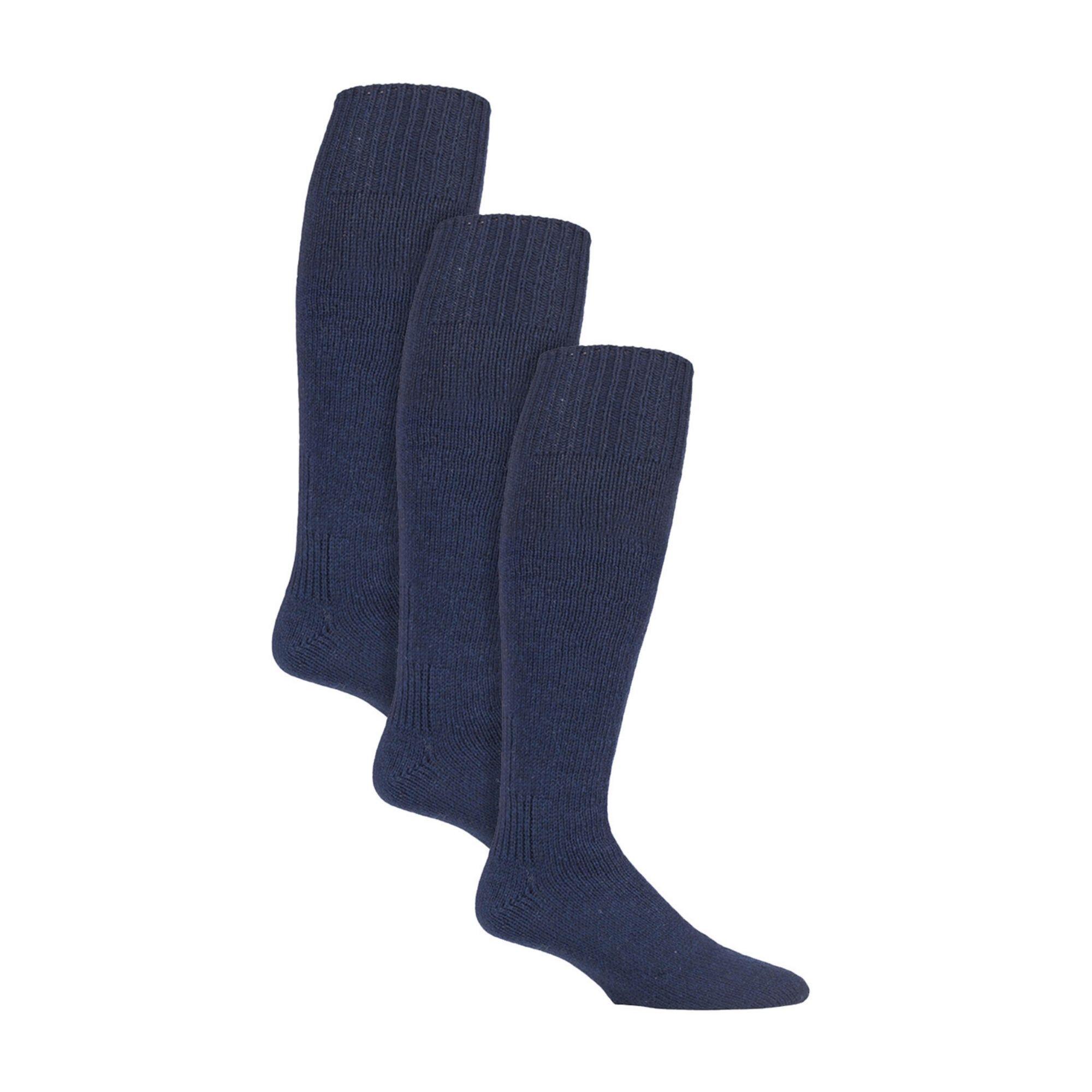 COUNTRY PURSUIT 3 Pack Fisherman Socks | Long Wool Boot Socks for Men | Knee High Angling Socks