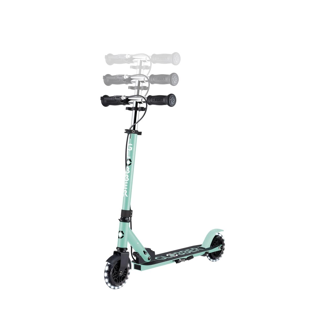 Trottinette Globber Flow Element Lights - 2 Roues, Pliable, Hauteur Réglable, Roues Lumineuses Par Dynamo, Pour Enfant De 5 Ans Et Plus