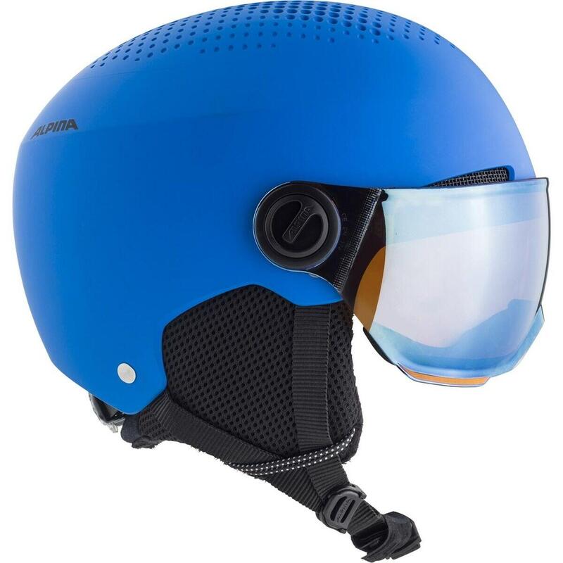 Lyžařská přilba Lyže Alpina Zupo Visor Q Lite Modrý