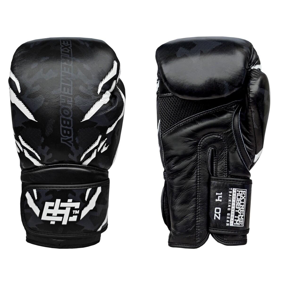 Guanti da boxe in vera pelle per adulti EXTREME HOBBY BLACK PANTHER 2/6