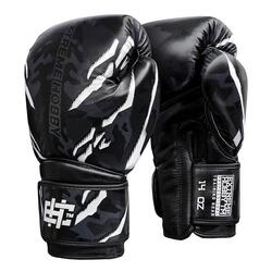 Gants de boxe en cuir véritable pour adulte EXTREME HOBBY BLACK PANTHER