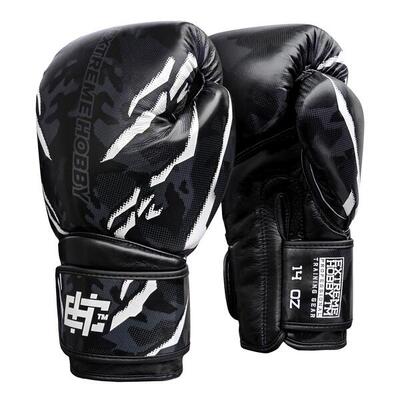Guanti da boxe in vera pelle per adulti EXTREME HOBBY BLACK PANTHER