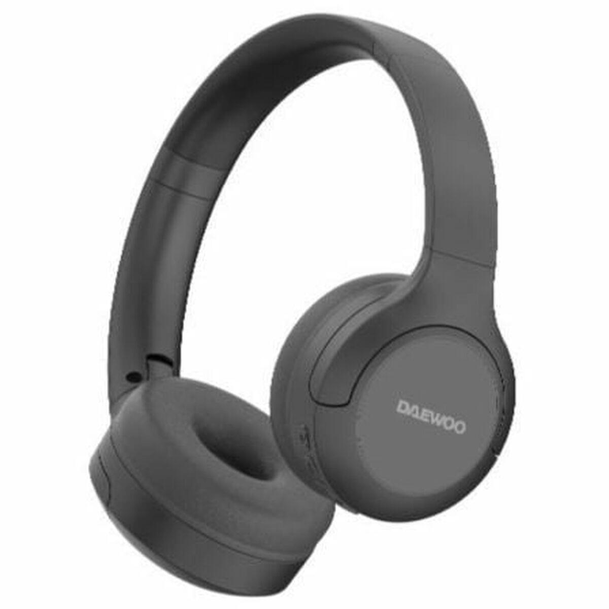Fones de ouvido bluetooth de faixa de cabeça daewoo dw2017 preto