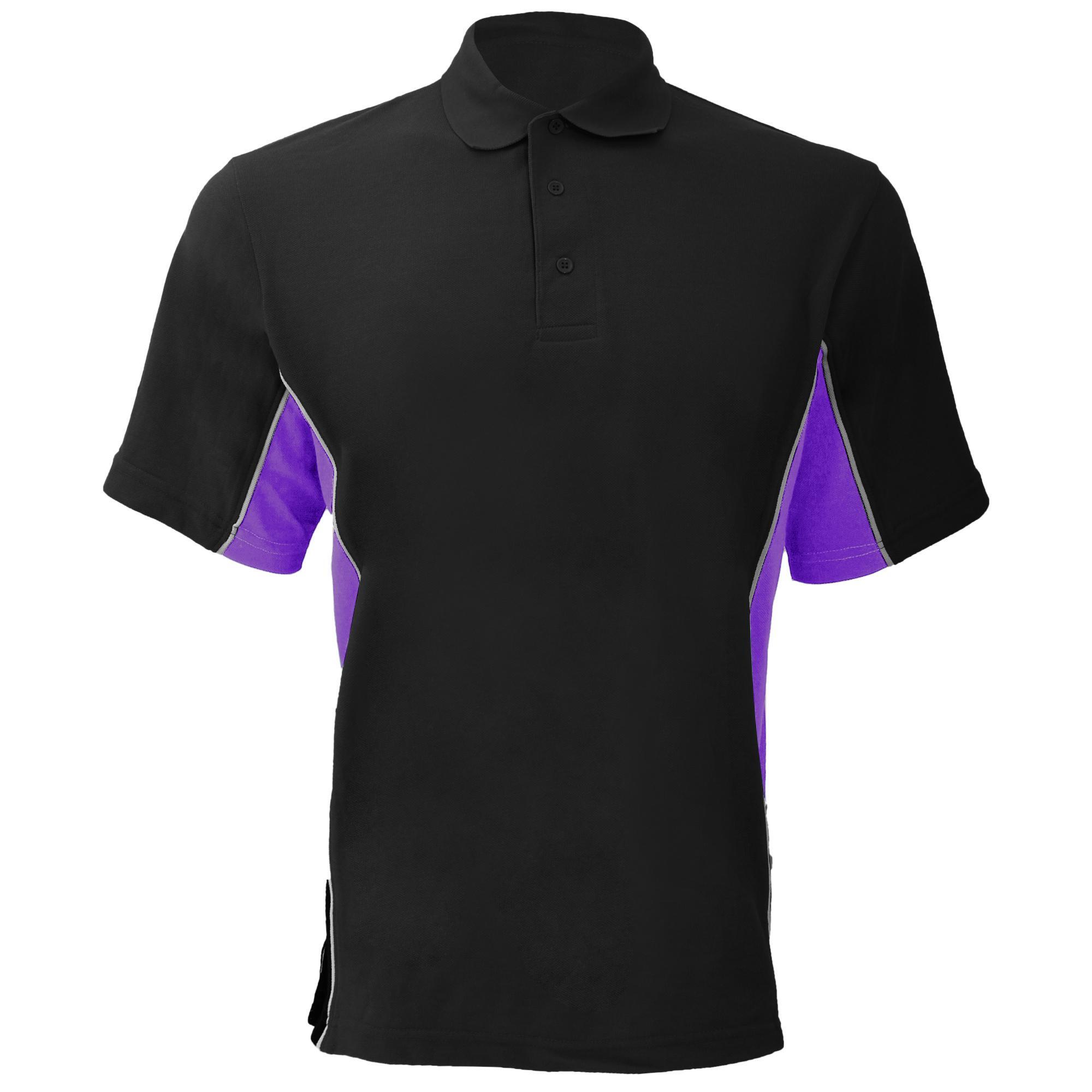 GAMEGEAR ® Polo Manica Corta Uomo GAMEGEAR Nero/Viola/Bianco