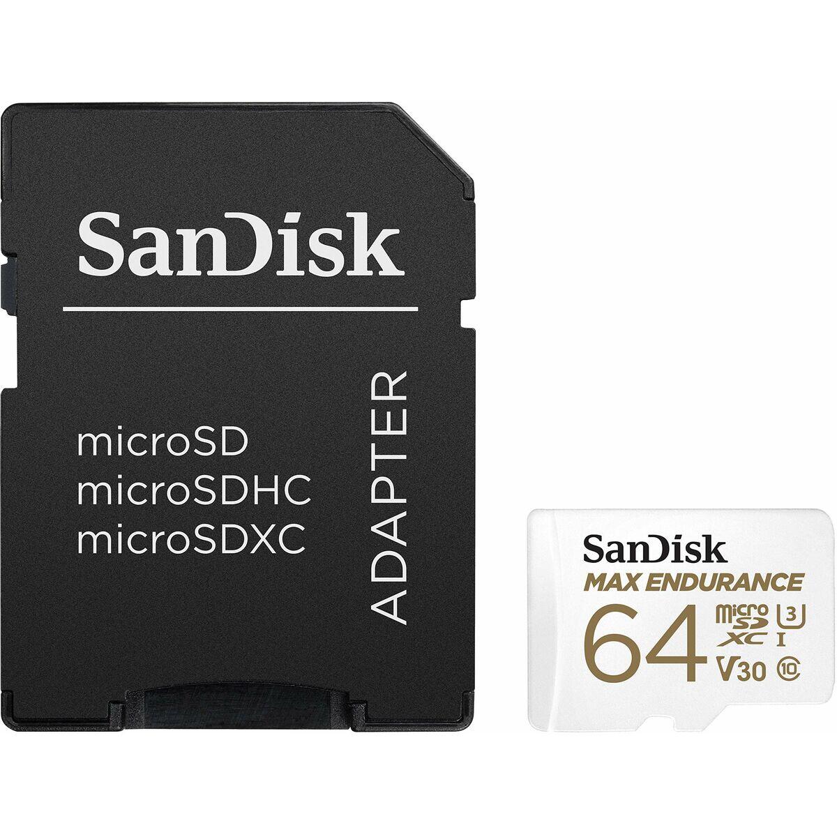 SANDISK Tarjeta de Memoria Micro SD con Adaptador SanDisk Max Endurance 64 GB