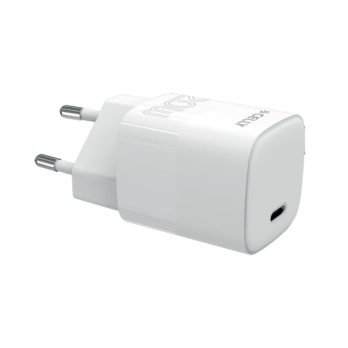 Caricabatterie da Parete Celly TC1USBC20WEVOWH Spina EU 2/2