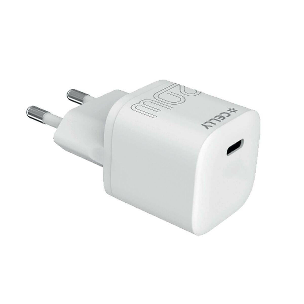Carregador de parede celly uctc1usbc20wwh tomada eu