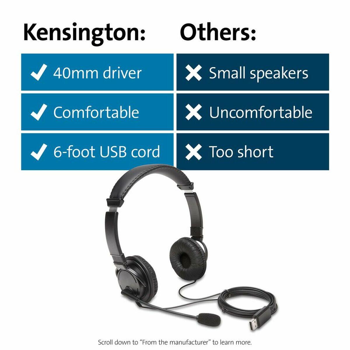 KENSINGTON Auricolari con Microfono Kensington K97601WW USB-C