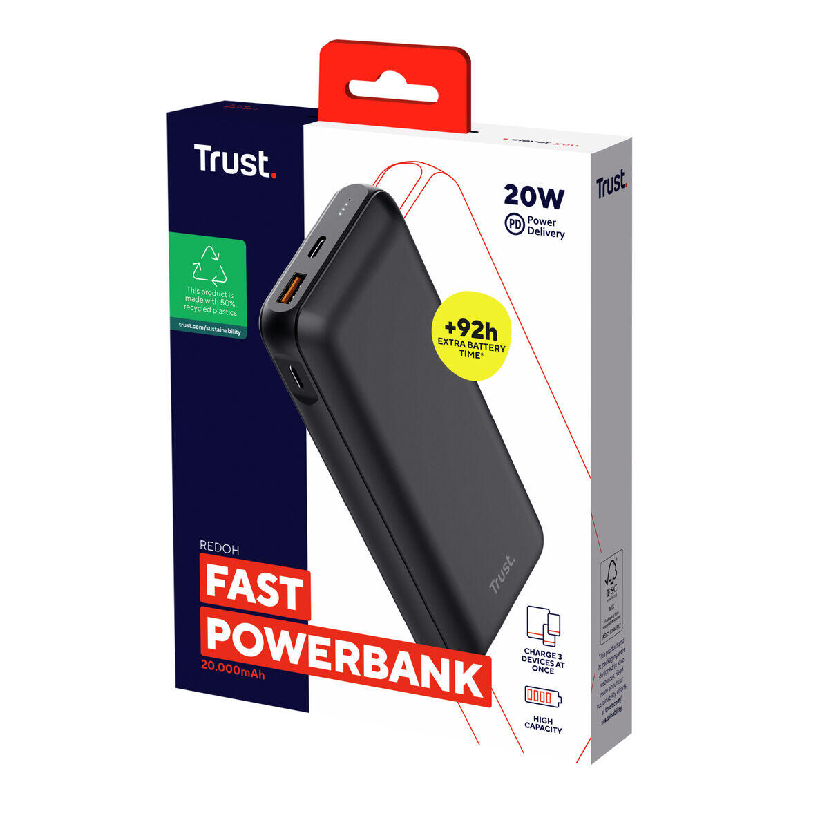 Powerbank trust 24880 preto