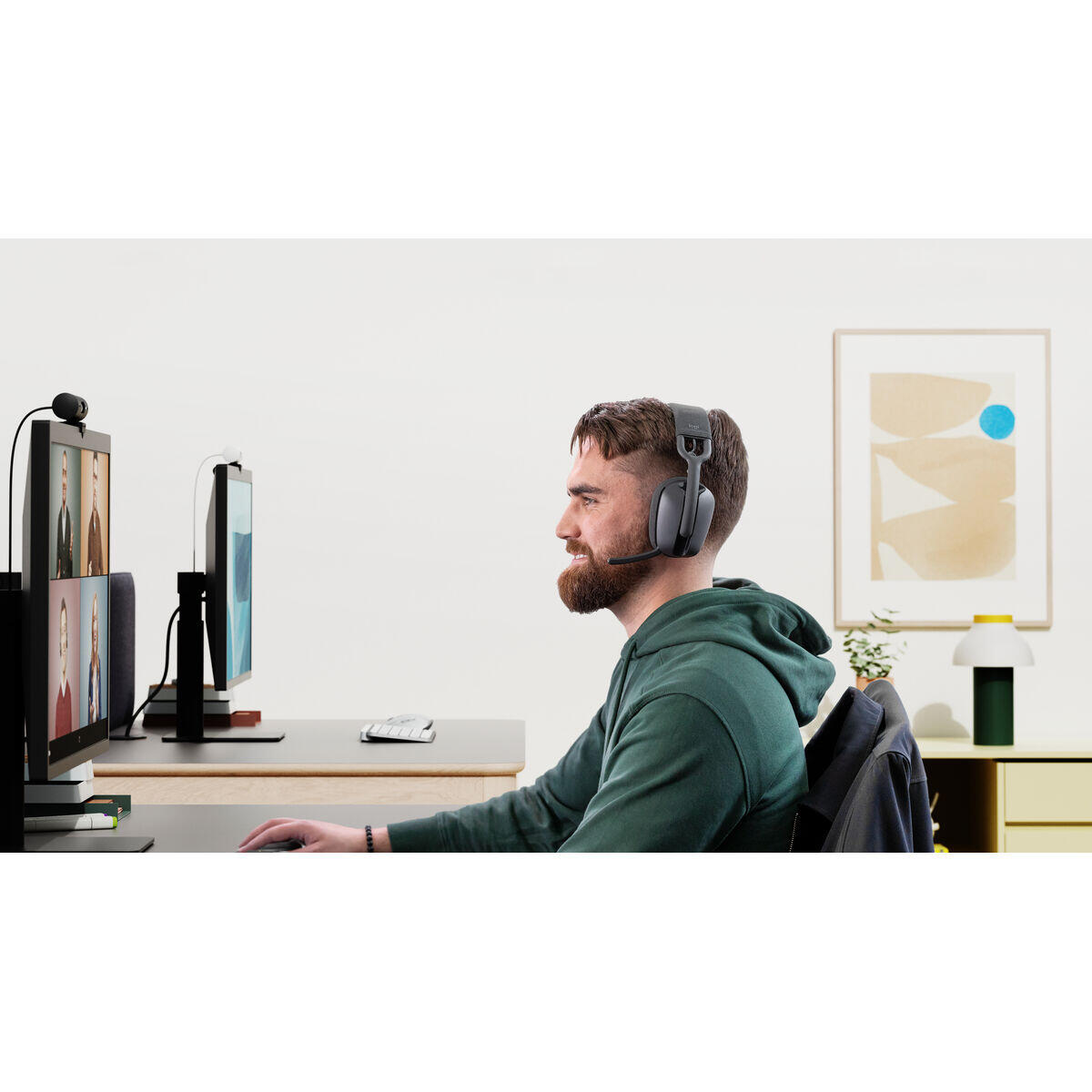 Bluetooth hoofdtelefoon Logitech Zone Vibe Grijs 5/5