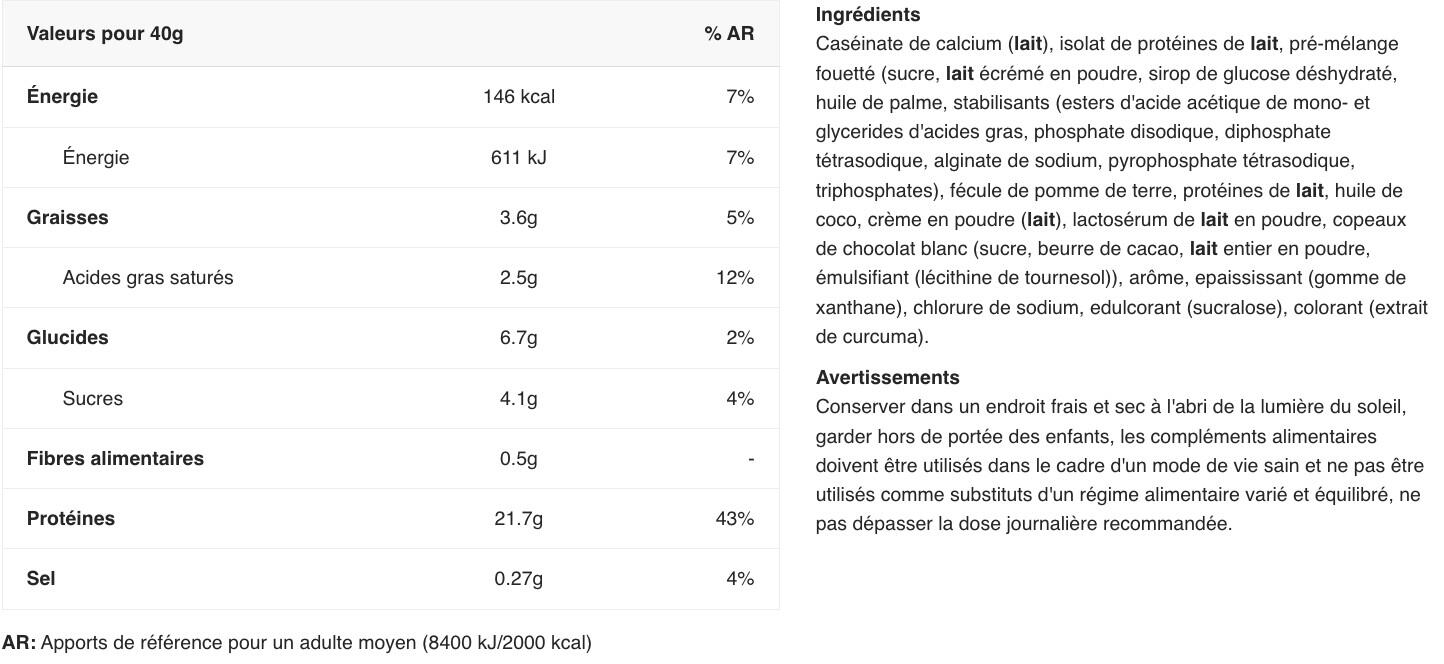 Préparation protéinée - Protein Cookie Dough - Chocolat Blanc au Citron 1000g 2/3
