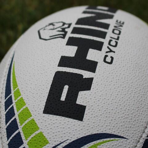 Cyclone XV Rugby Training Ball White 5 2/4