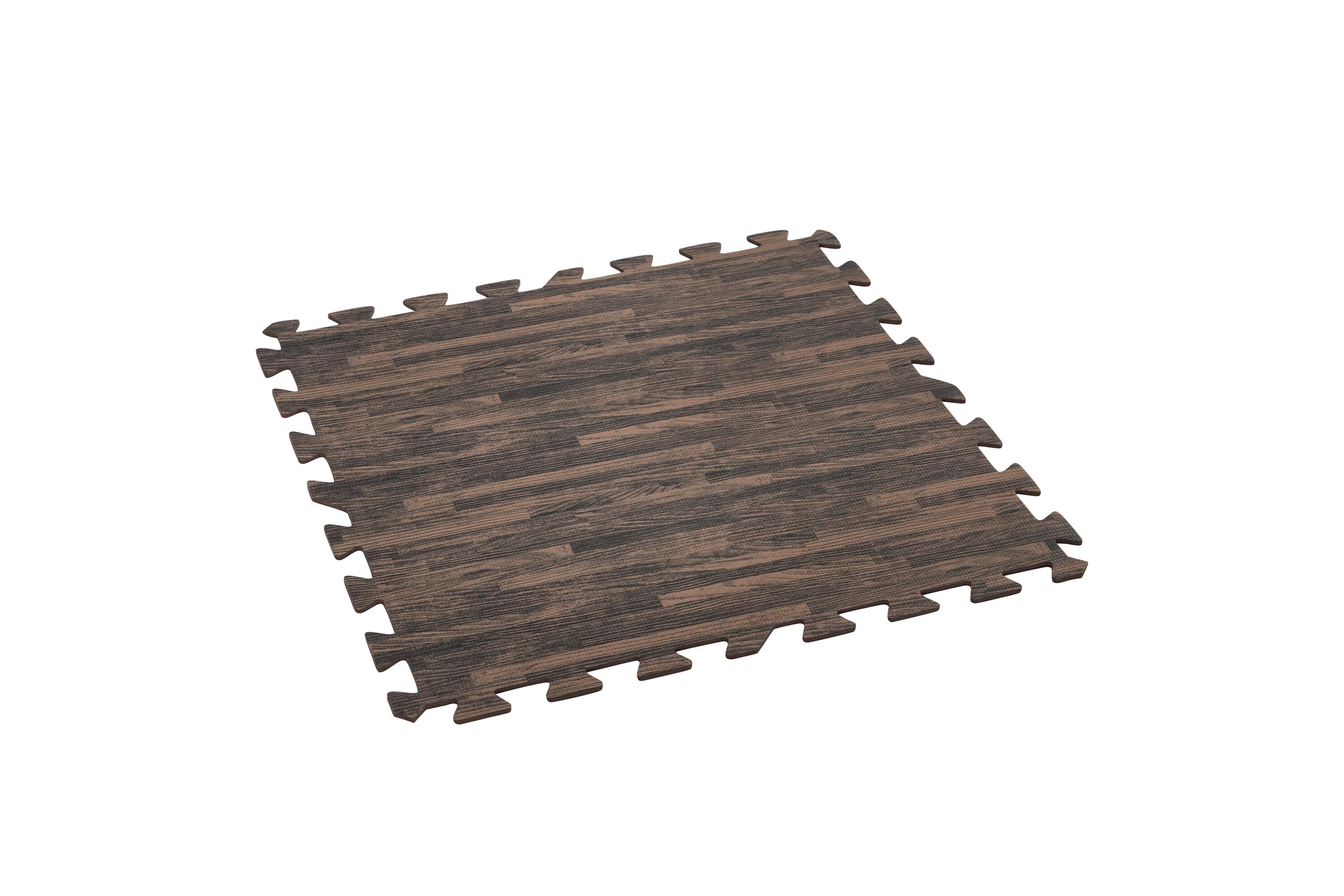 Bestway Lot de 12 tapis de sol pour piscine et spa - 50 x 50 cm - décor bois 2/7