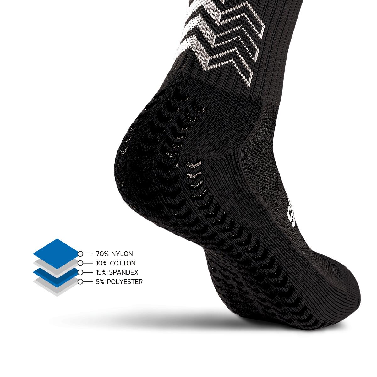 Chaussettes de sport SOXPRO antidérapantes noir lot 2 3/3