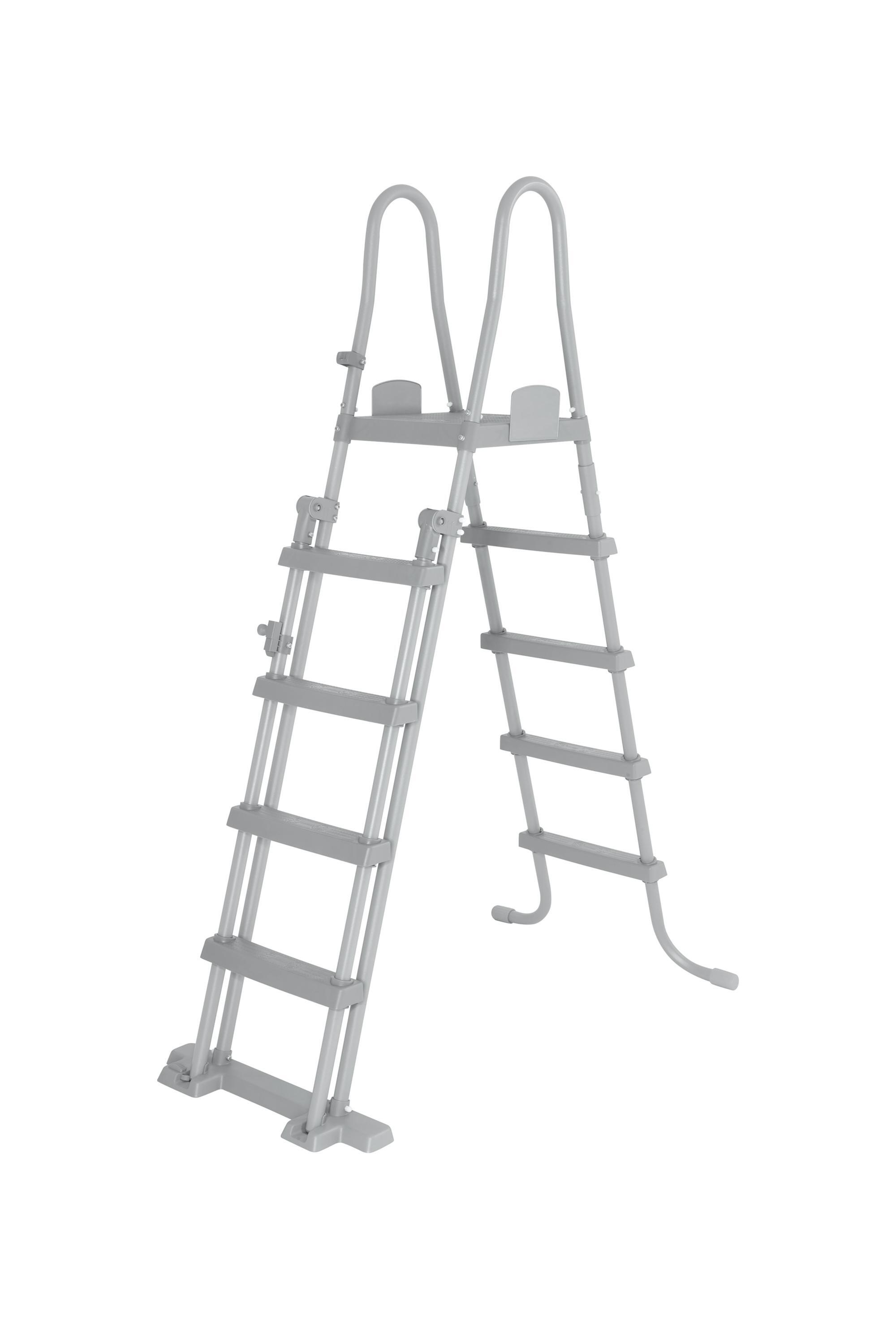 BESTWAY Escalera de Seguridad para Piscinas Bestway Flowclear 76,5x125x135/192 cm para P