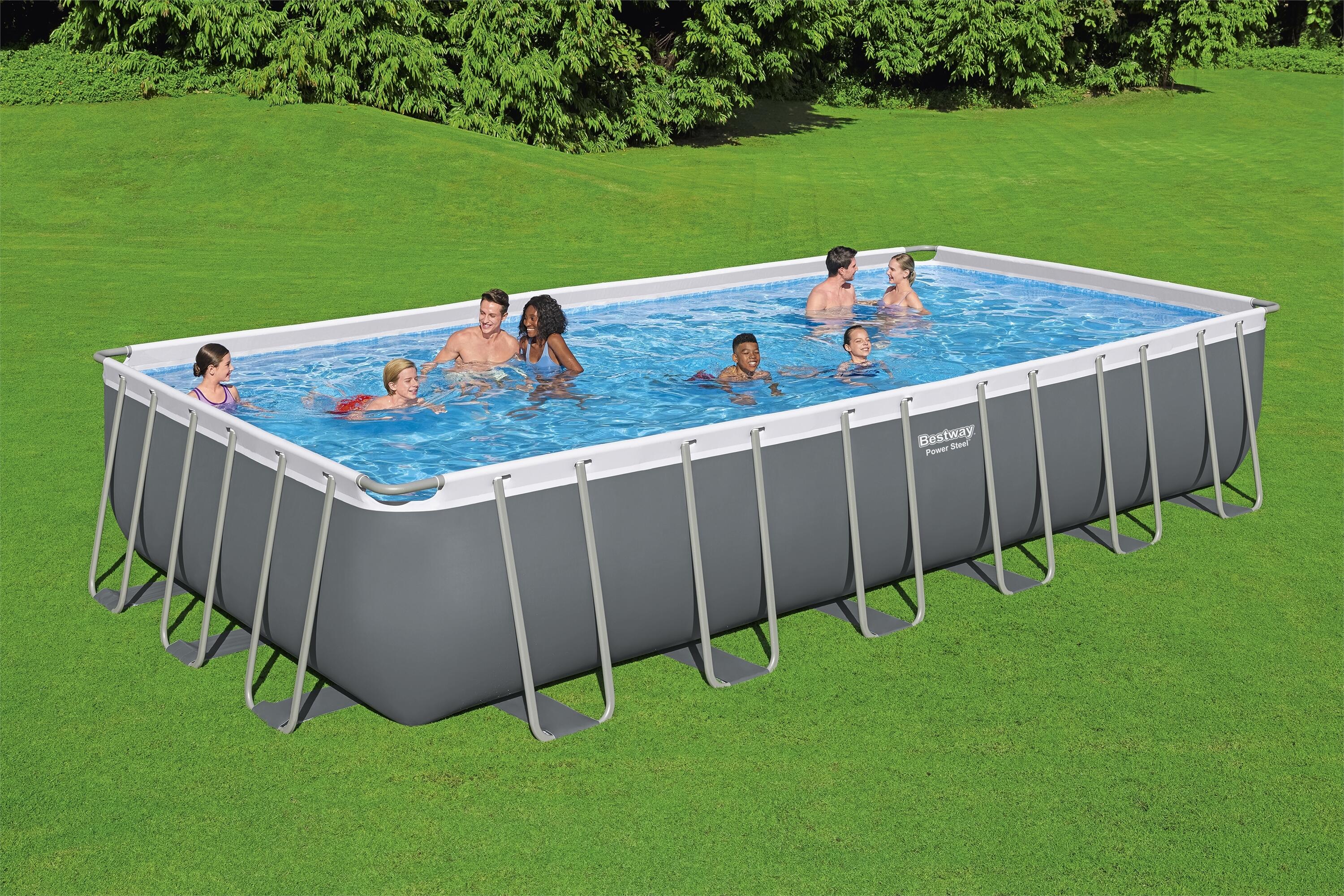 Bestway 56935-5 Piscina bae fuori terra rettangolare da 732x366x132 cm grigio 2/7