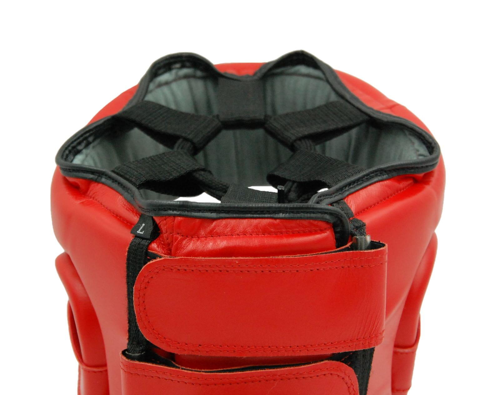 Kask bokserski Evolution Professional Equipment meczowy skórzany Pro Red 4/4