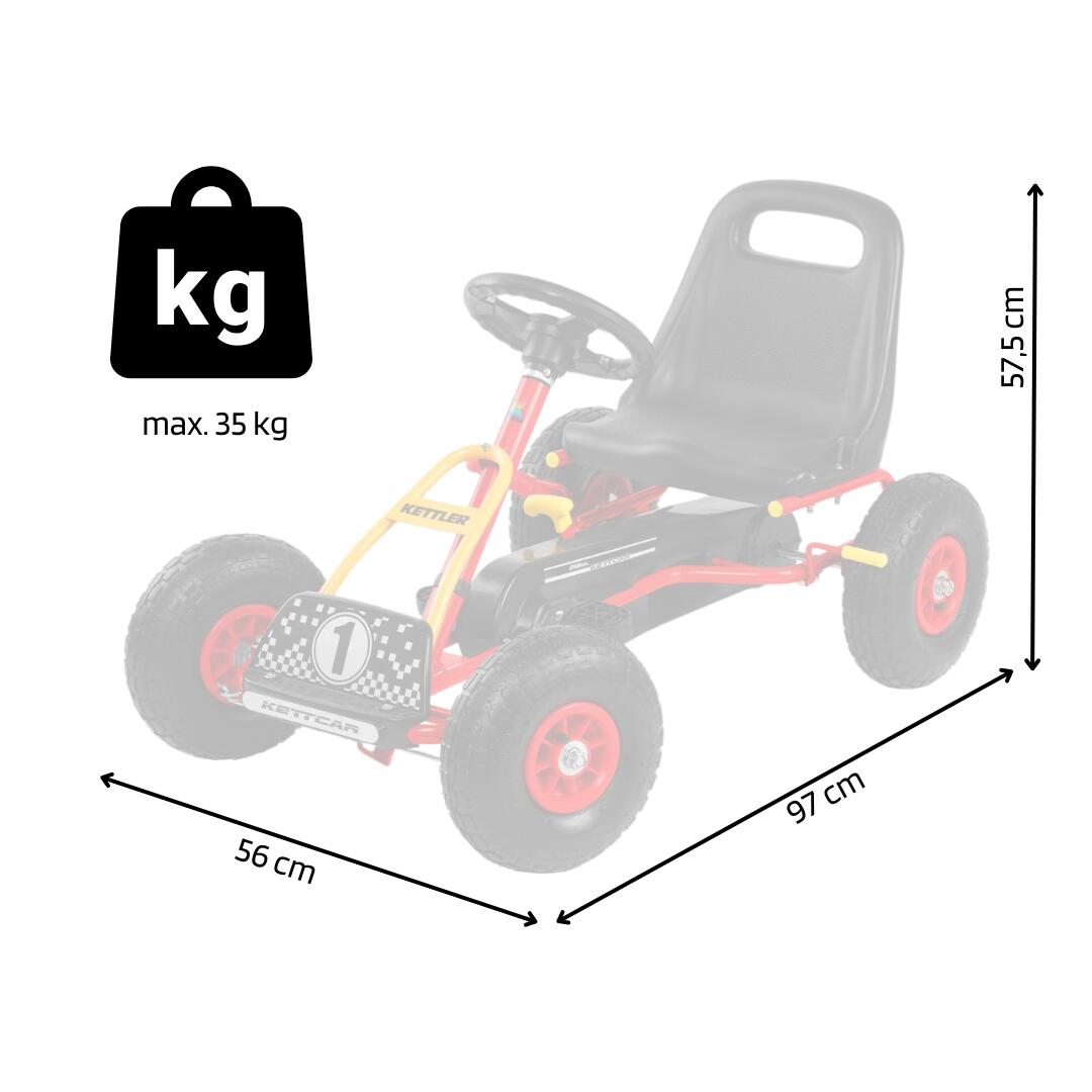 KETTLER KETTCAR RETRO rouge 6/7