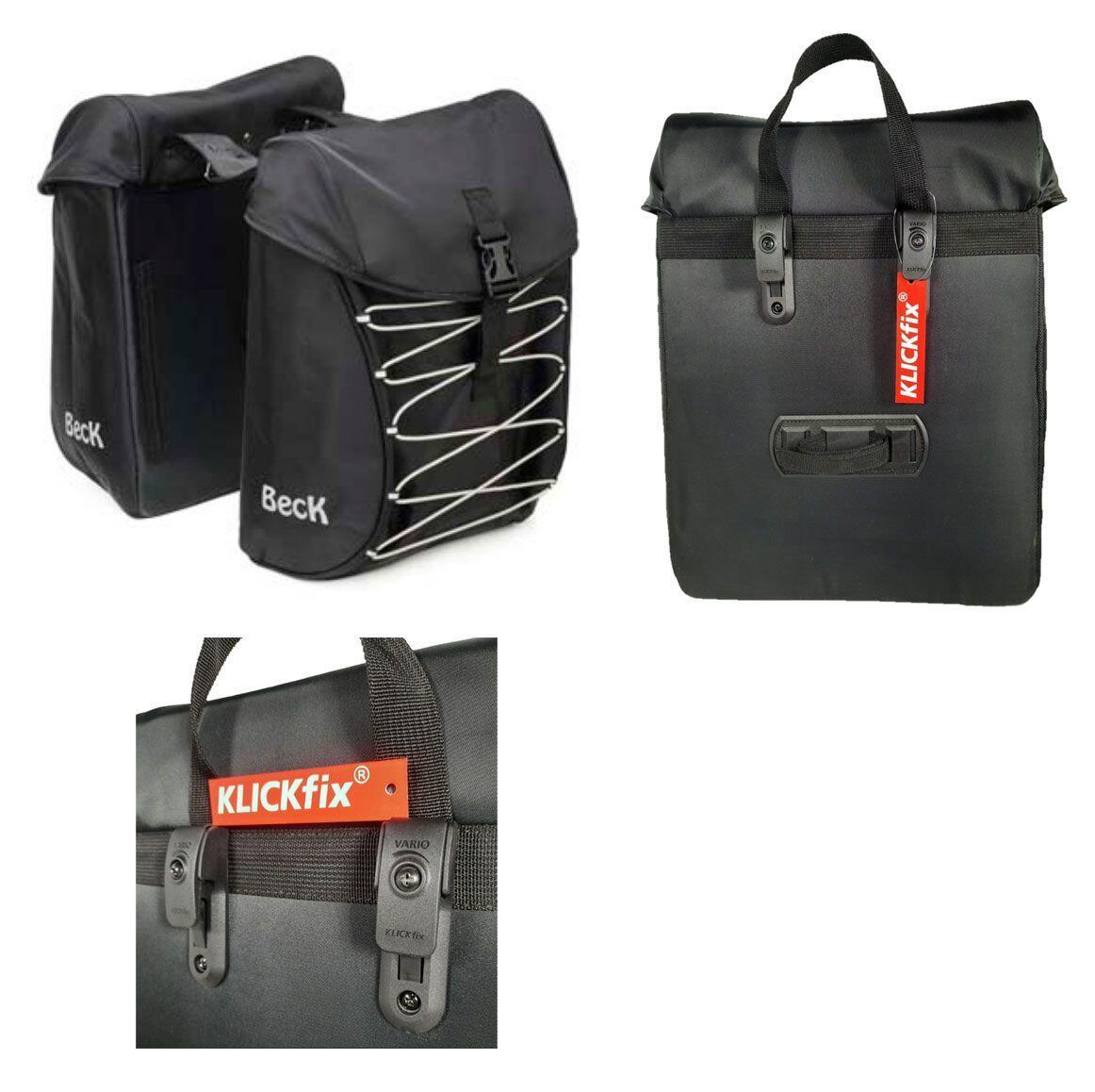 Paire de sacoches beck S.TAR vélo - dimensions 33x13x43 - 36 litres - gris 4/4