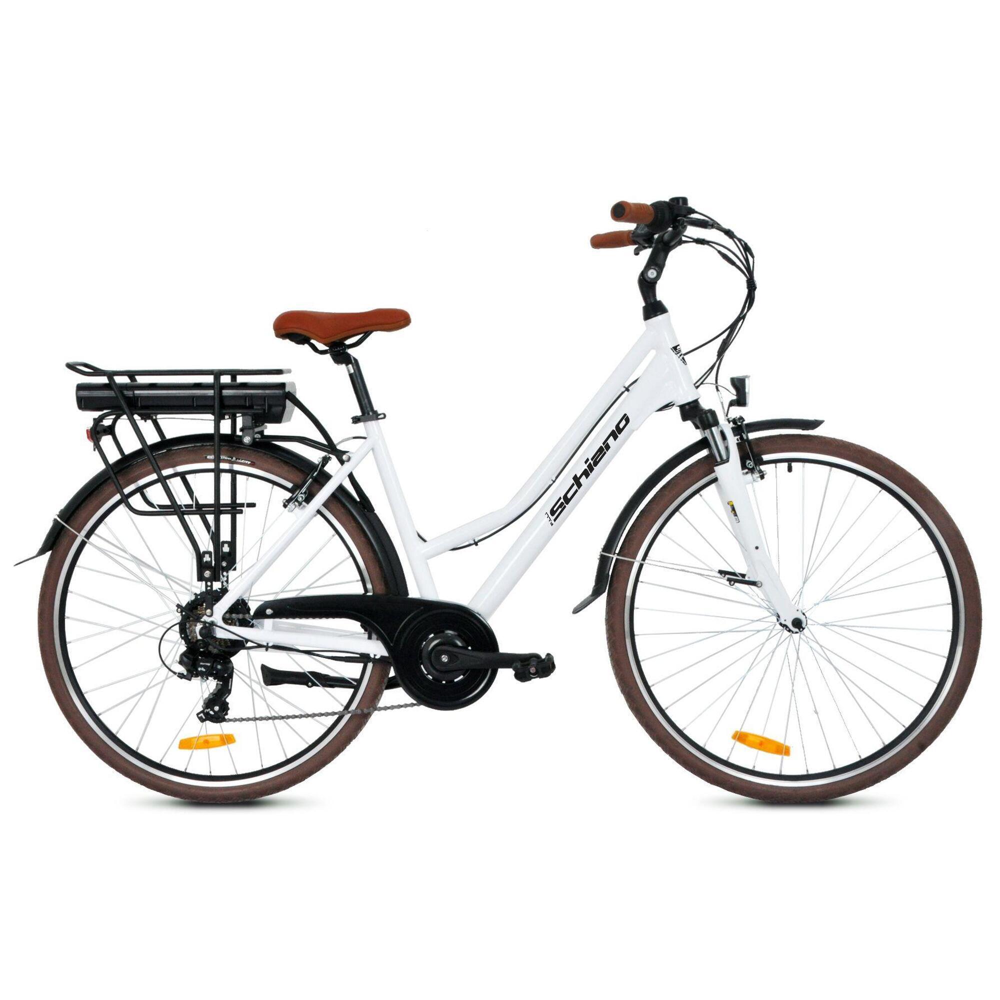 Rower elektryczny miejski 28" aluminiowy, amortyzujący wstrząsy