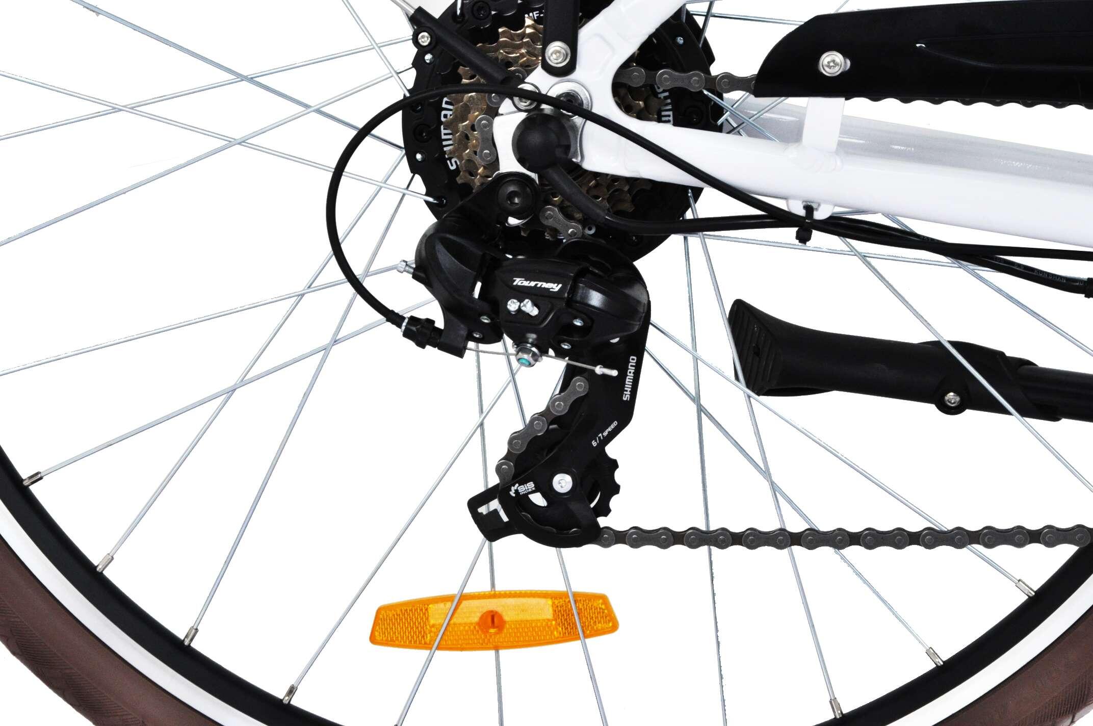 Vélo de ville 28'' pour femme en aluminium avec amortisseurs 3/6