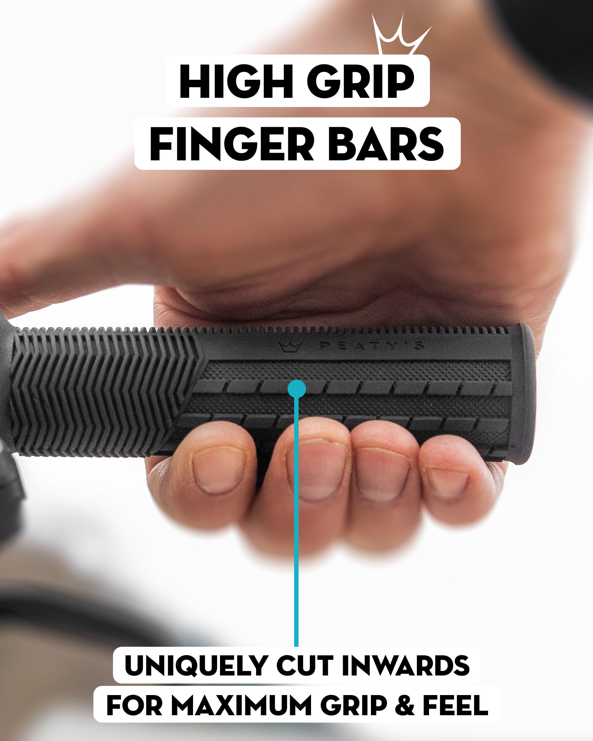Peaty's Monarch Knurl Grip Thin (30-32mm) Slate – Mountain Bike MTB Grip 3/7