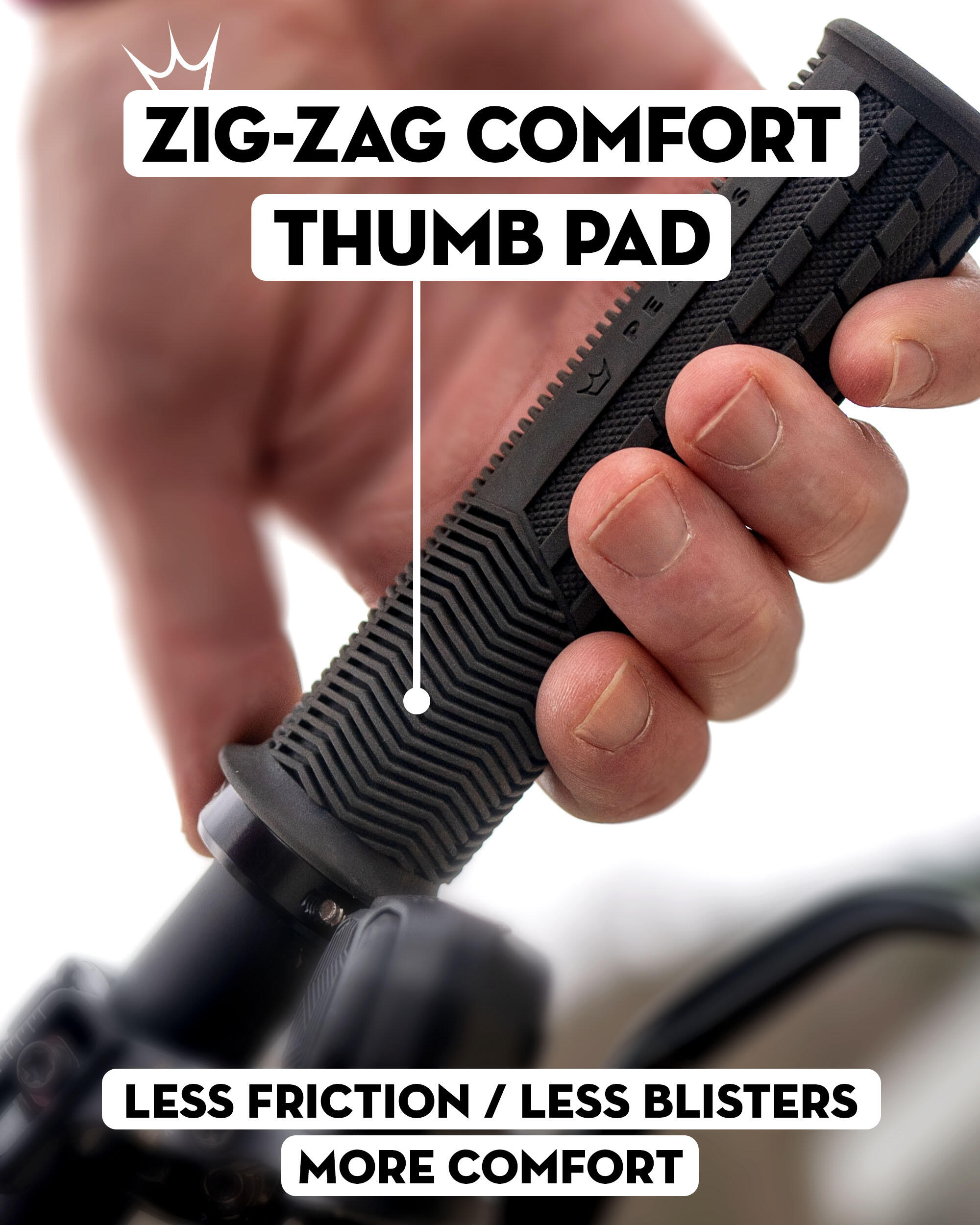 Peaty's Monarch Knurl Grip Thin (30-32mm) Slate – Mountain Bike MTB Grip 2/7