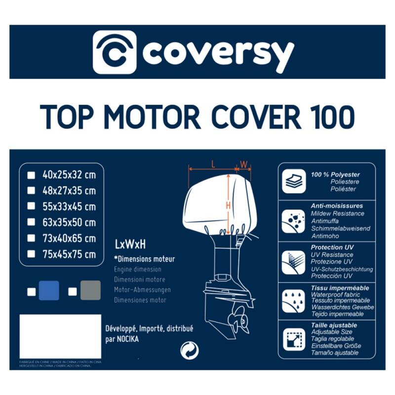 Abdeckhaube für Außenbordmotor Grau COVERSY 2/2