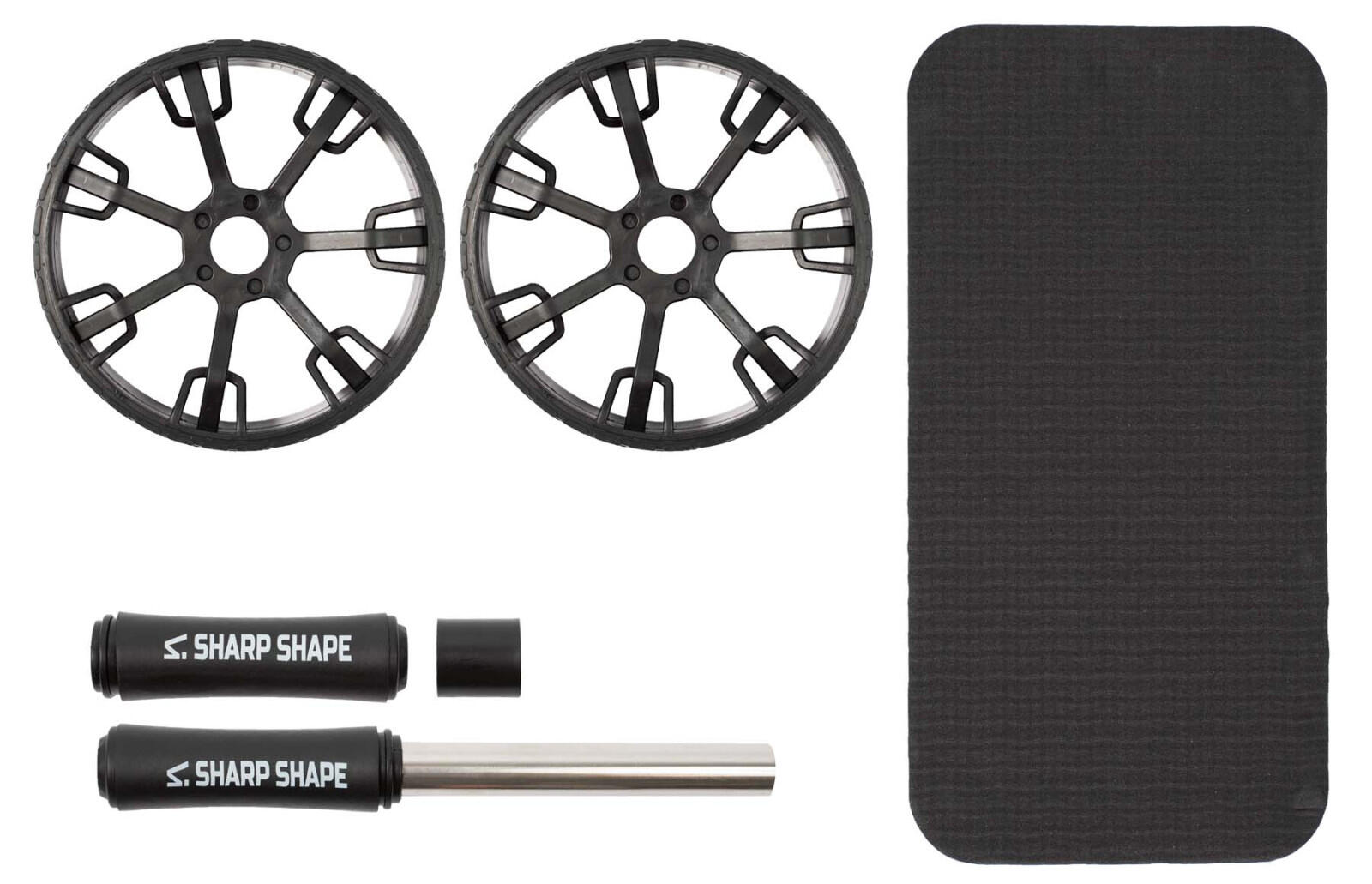 POSILOVACÍ KOLEČKO DUAL WHEEL ČERNÉ SHARP SHAPE 4/4