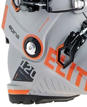 Chaussures de ski ALPINA Elite 120HEAT(système de chauffage interne),Gris,Hommes 3/4