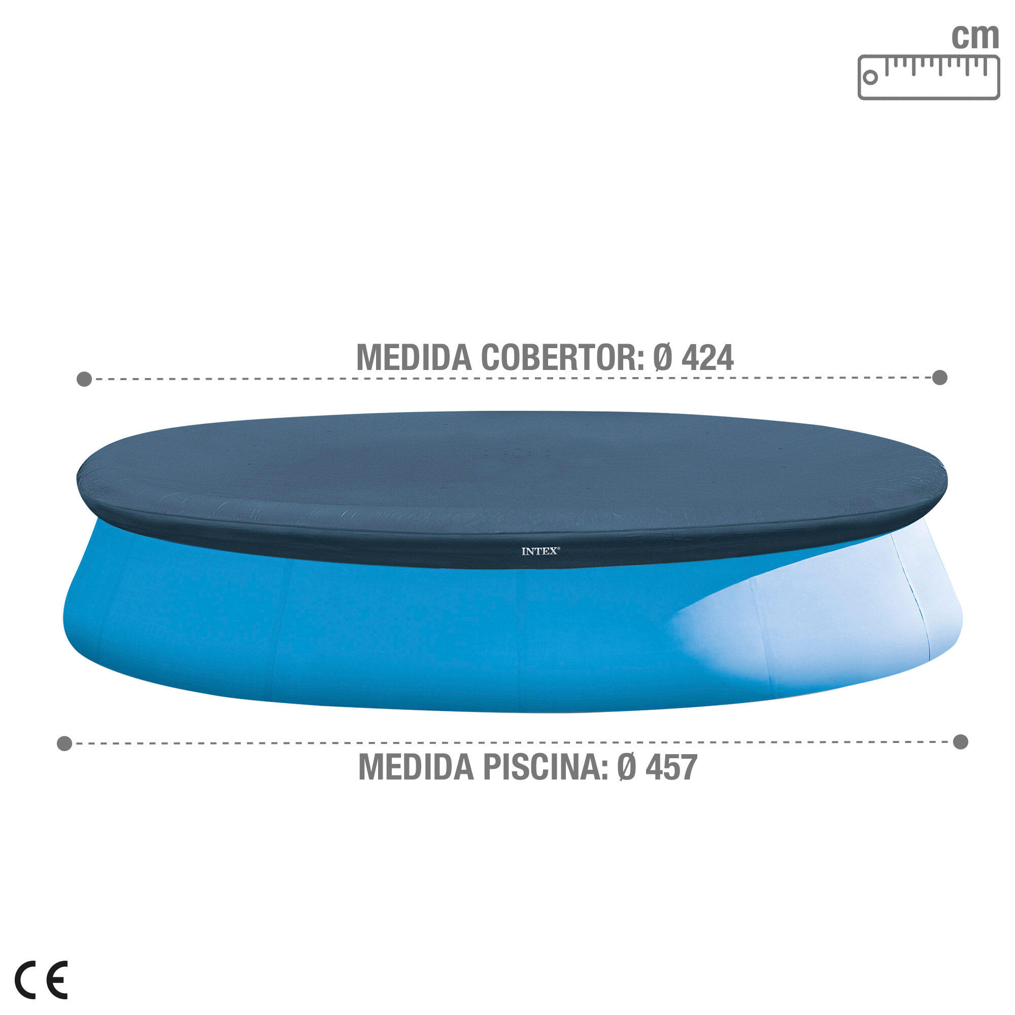 Cobertura Intex piscina insuflável Easy Set 457 cm 4/7