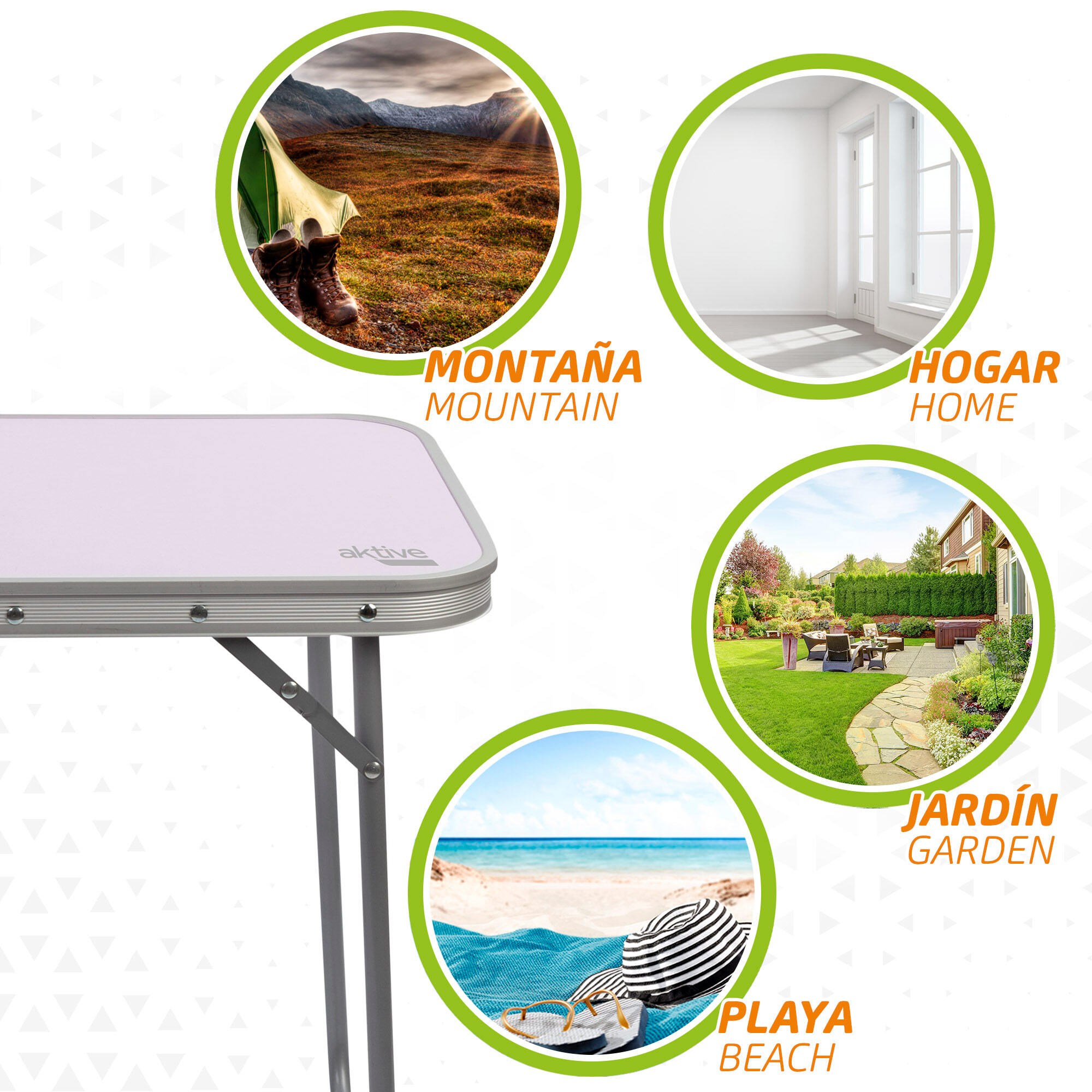 Mesa dobrável de aço para camping Aktive 5/7