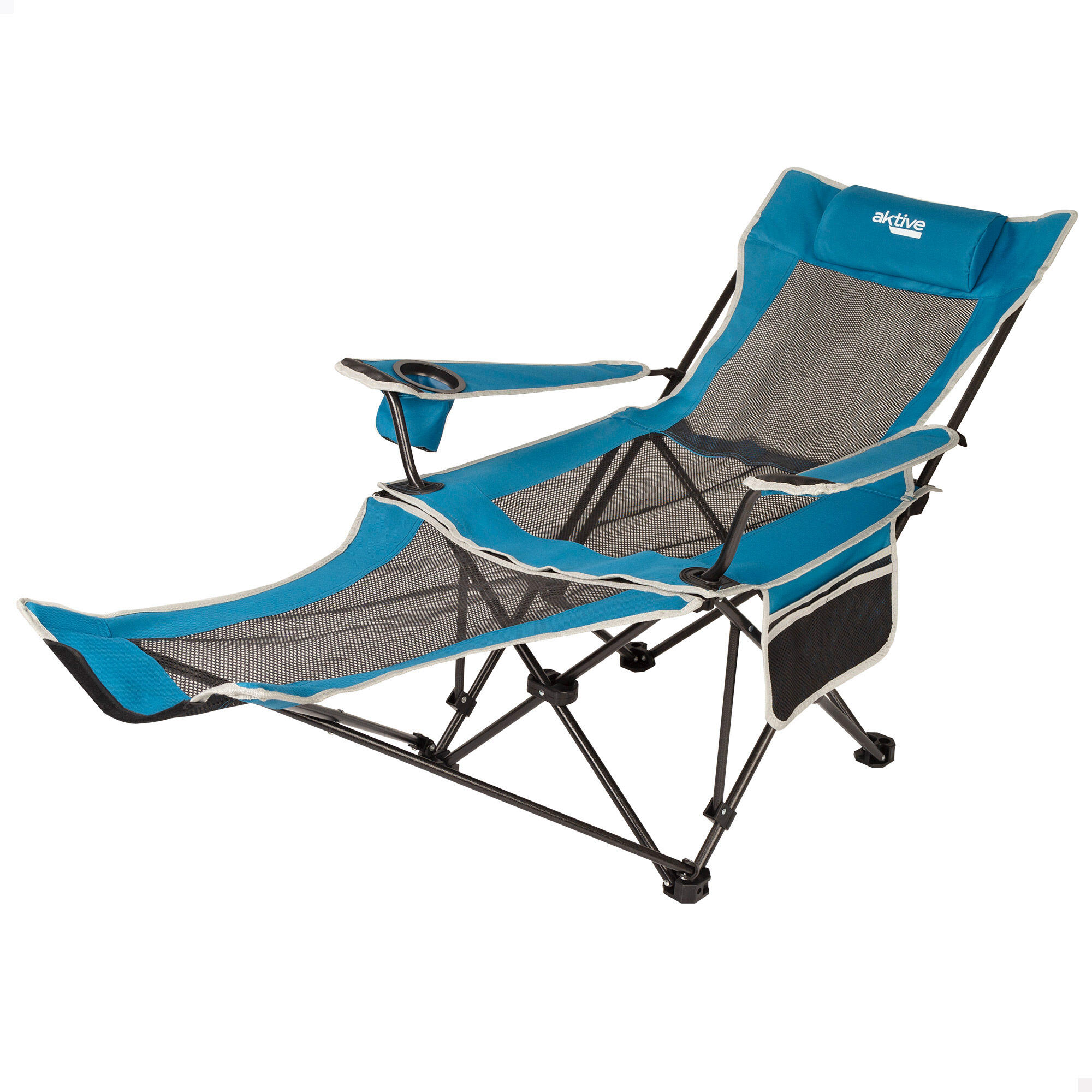 Aktive - Chaise Longue Pliante De Camping Aktive - Siège Pliant - Bleu - Taille Unique - Decathlon