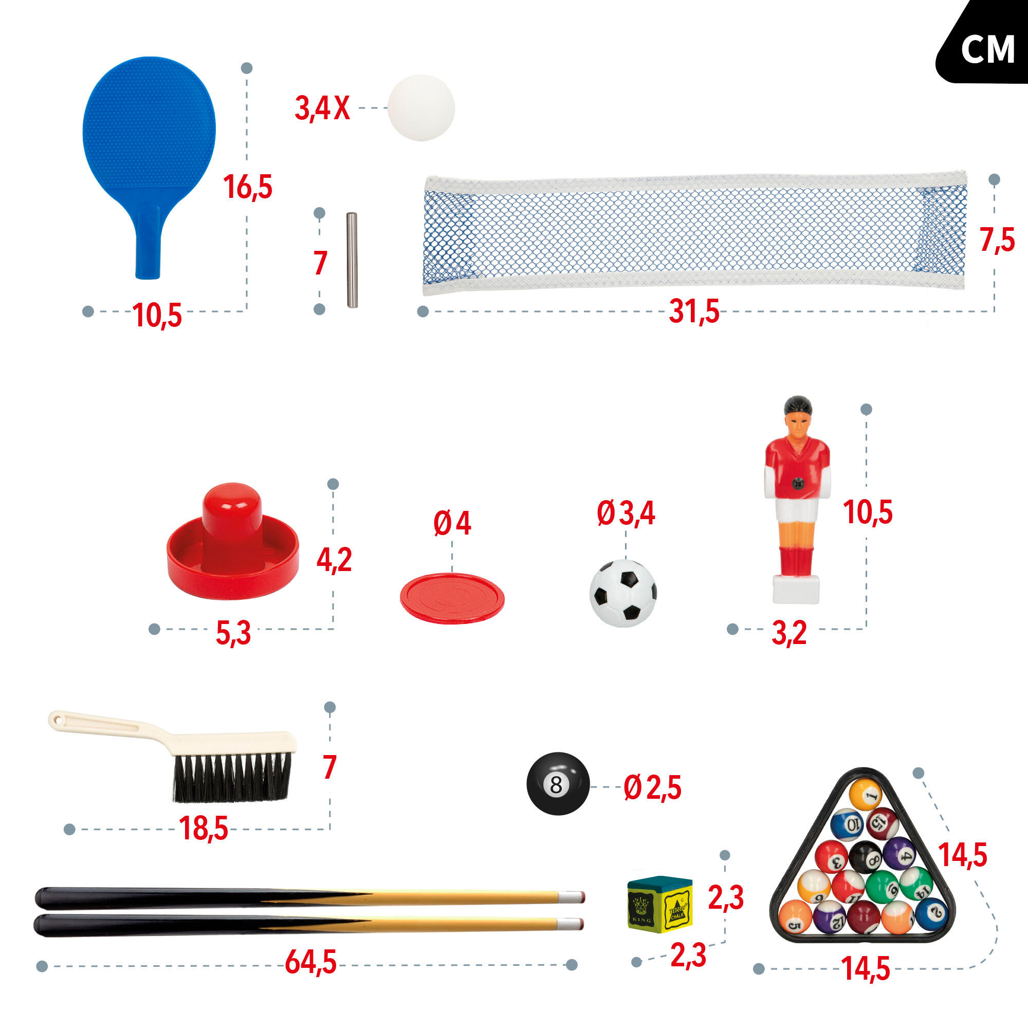 Tavolo multigioco 4 in 1 con gambe CB Games 5/7