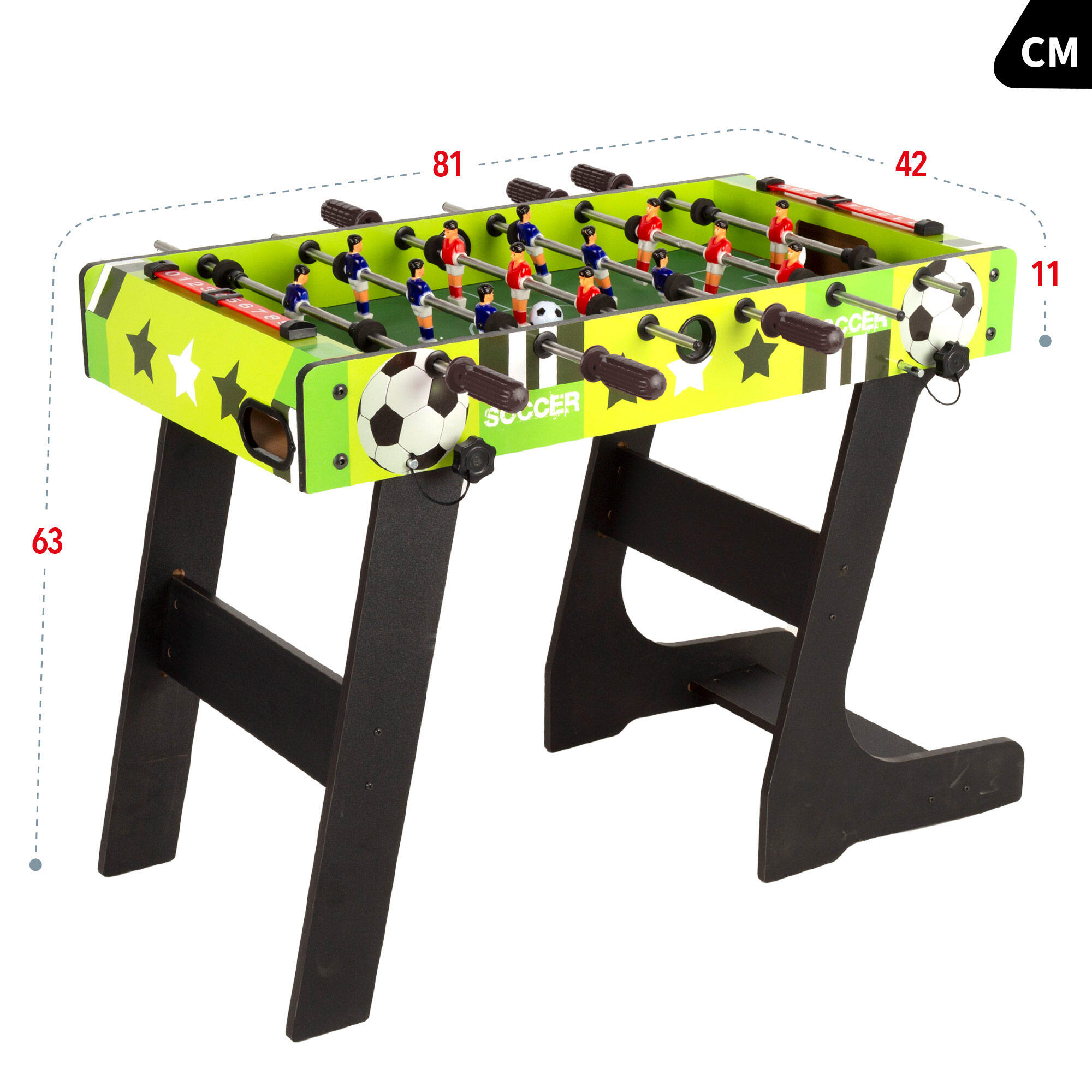 Mesa de matraquilhos de madeira dobrável 81x42x63 cm CB Games 4/7