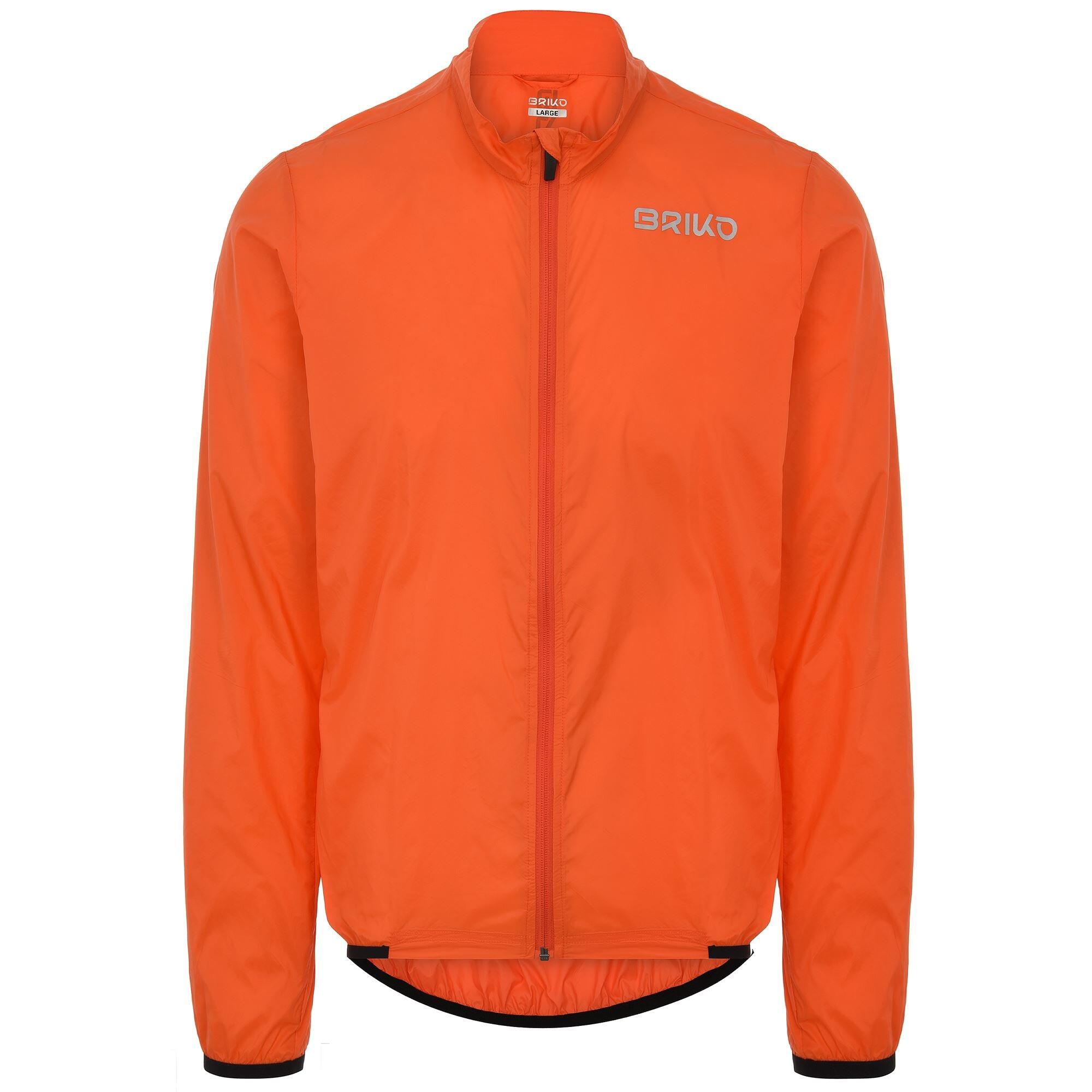 BRIKO briko giubbotto arancio da uomo e donna in materiale sintetico da ciclismo e