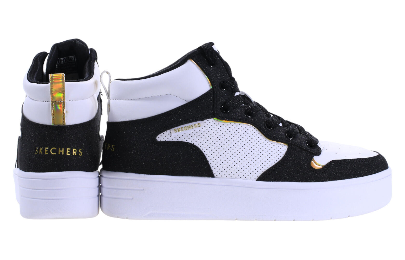 Buty na co dzień młodzieżowe SKECEHRS COURT HIGH SHINE eko skóra 3/4