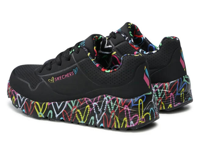 Buty na co dzień młodzieżowe SKECHERS UNO LITE eko skóra 3/5