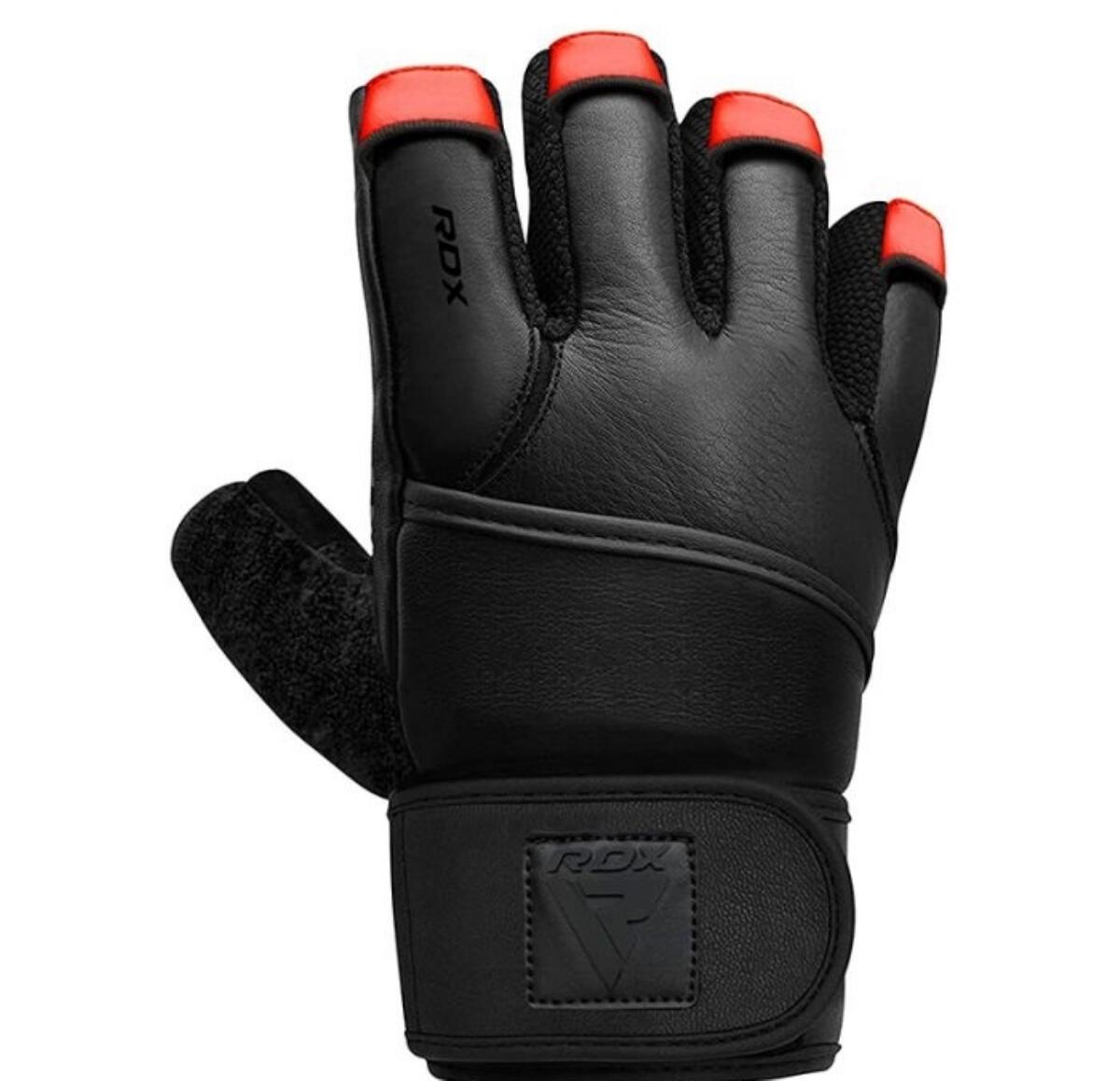 RDX L7 Weight Lifting Leather Gym Gloves 5/6