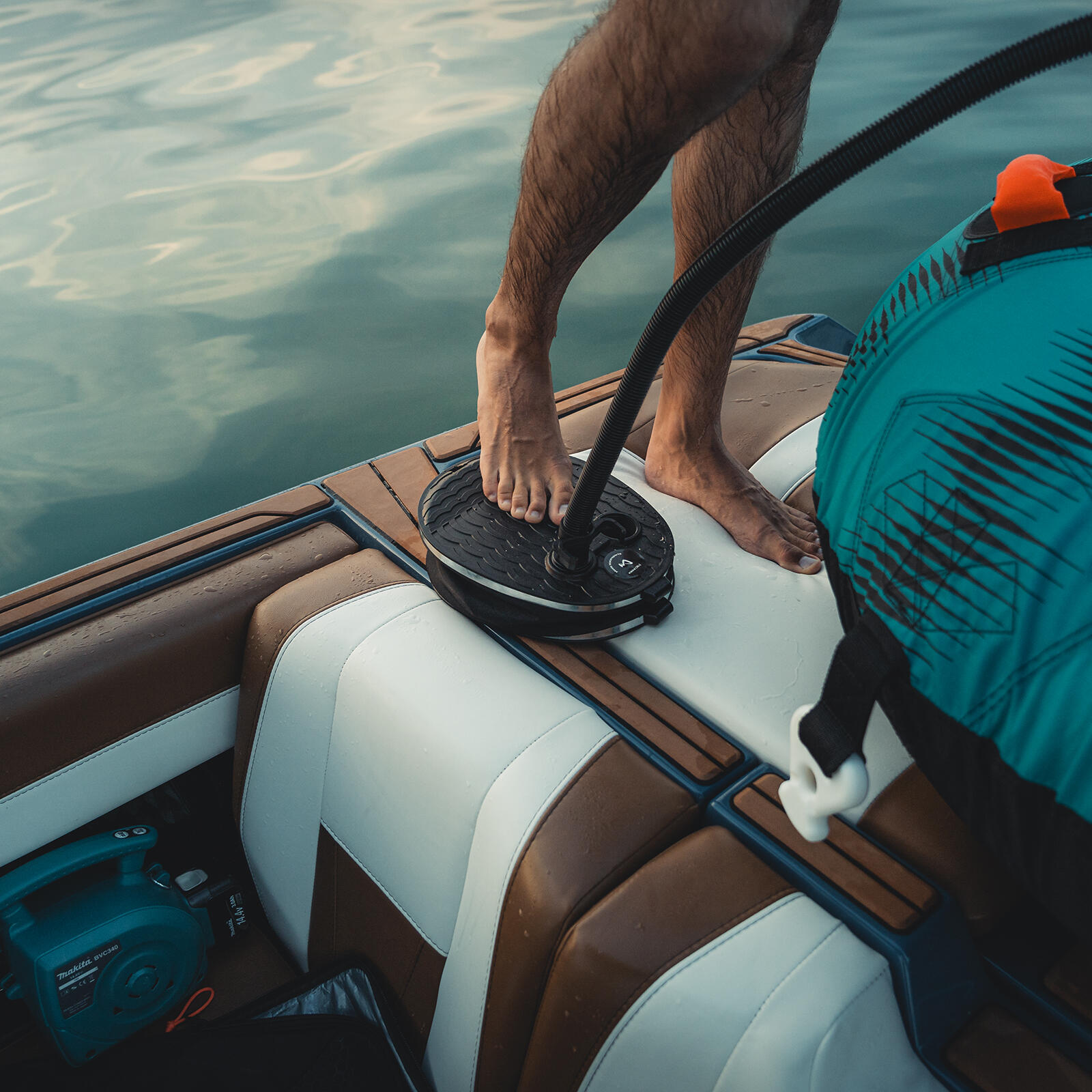 Luftpumpe für Luftmatratze Schlauchboot Kikka 3L schwarz 5/7