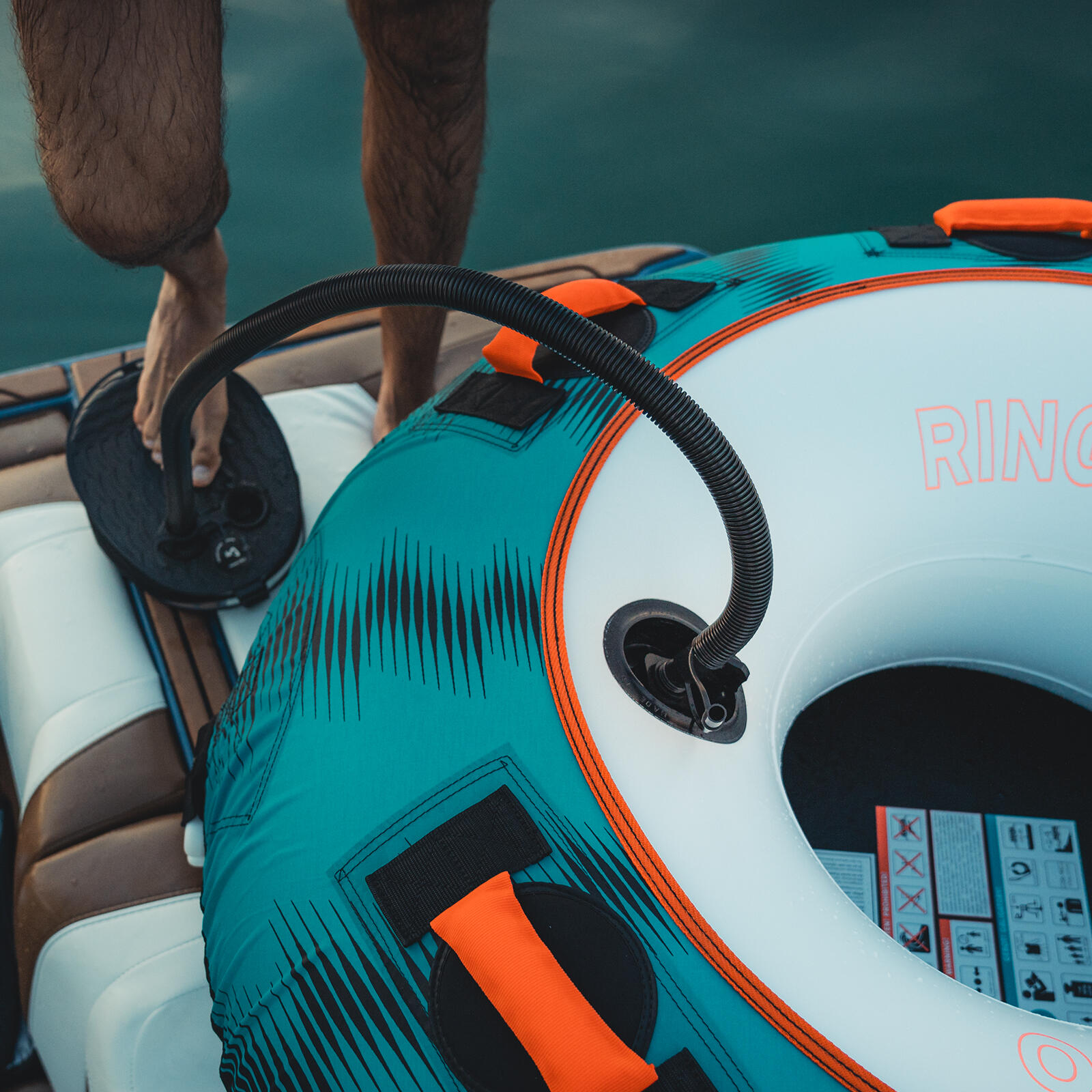 Luftpumpe für Luftmatratze Schlauchboot Kikka 3L schwarz 6/7