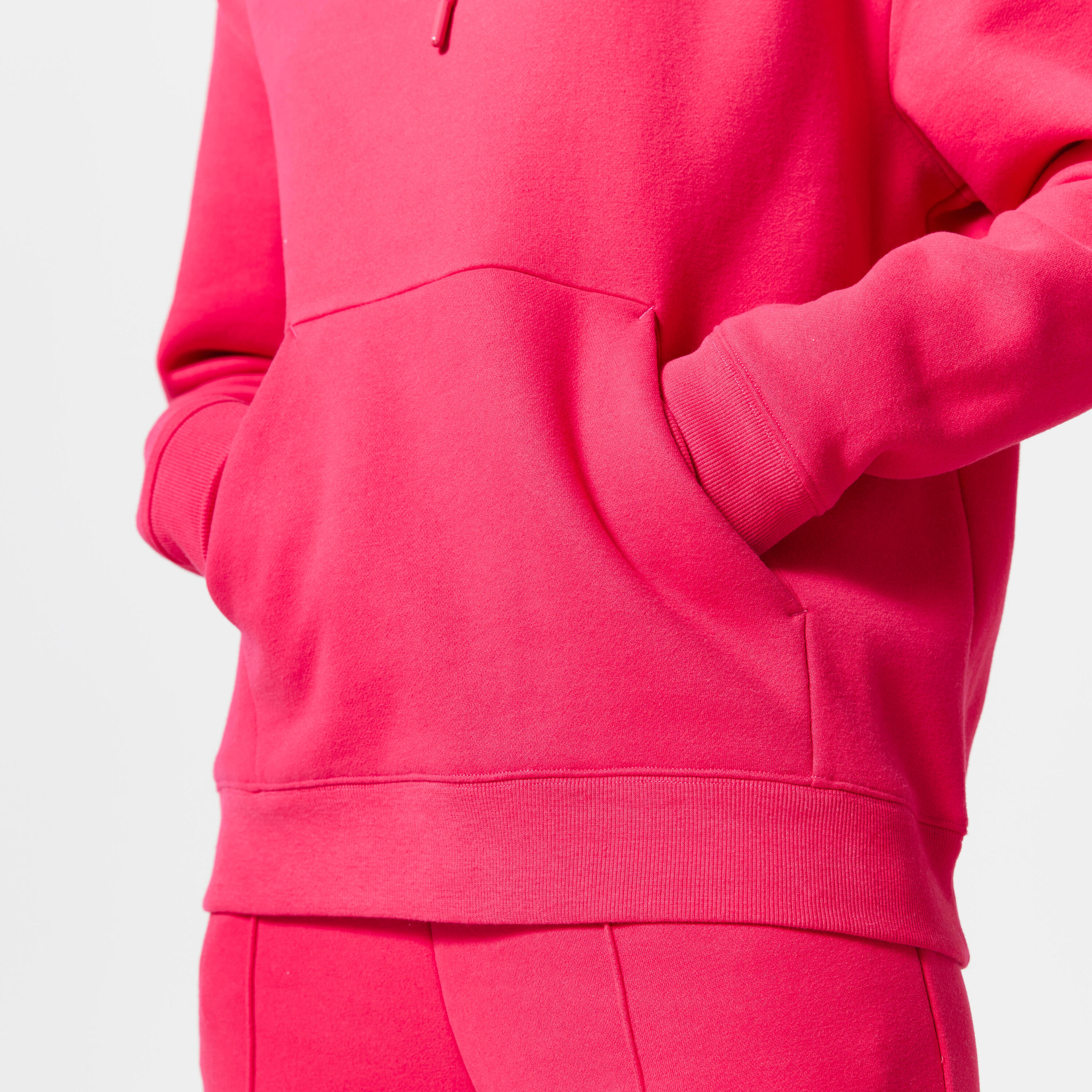 Tweedehands - Warme fitnesshoodie voor dames 500 roze - GOED 3/5
