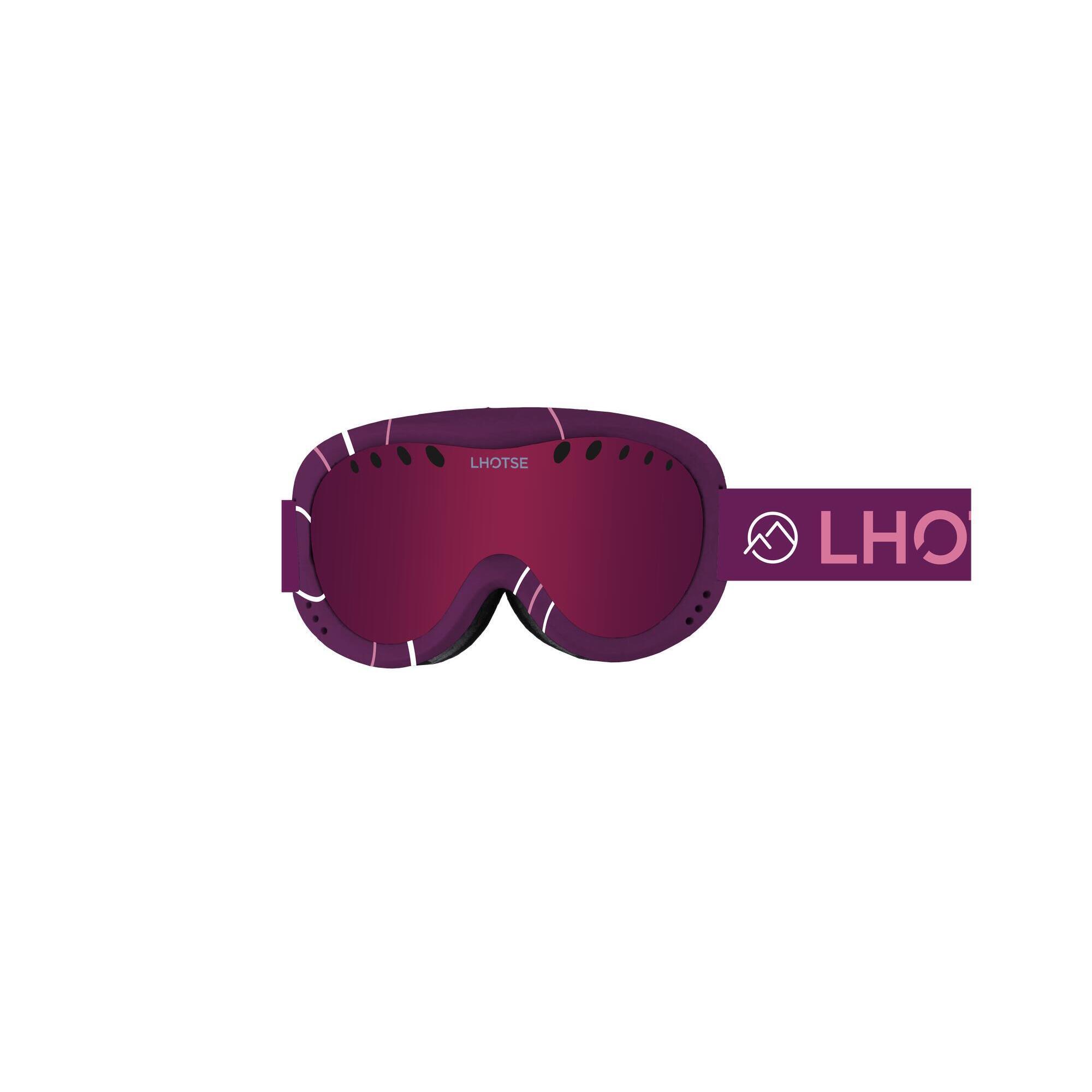 Lhotse - Masque De Ski Kid S3 - Bongos - Plum - Masque De Ski - Rose|violet - Decathlon