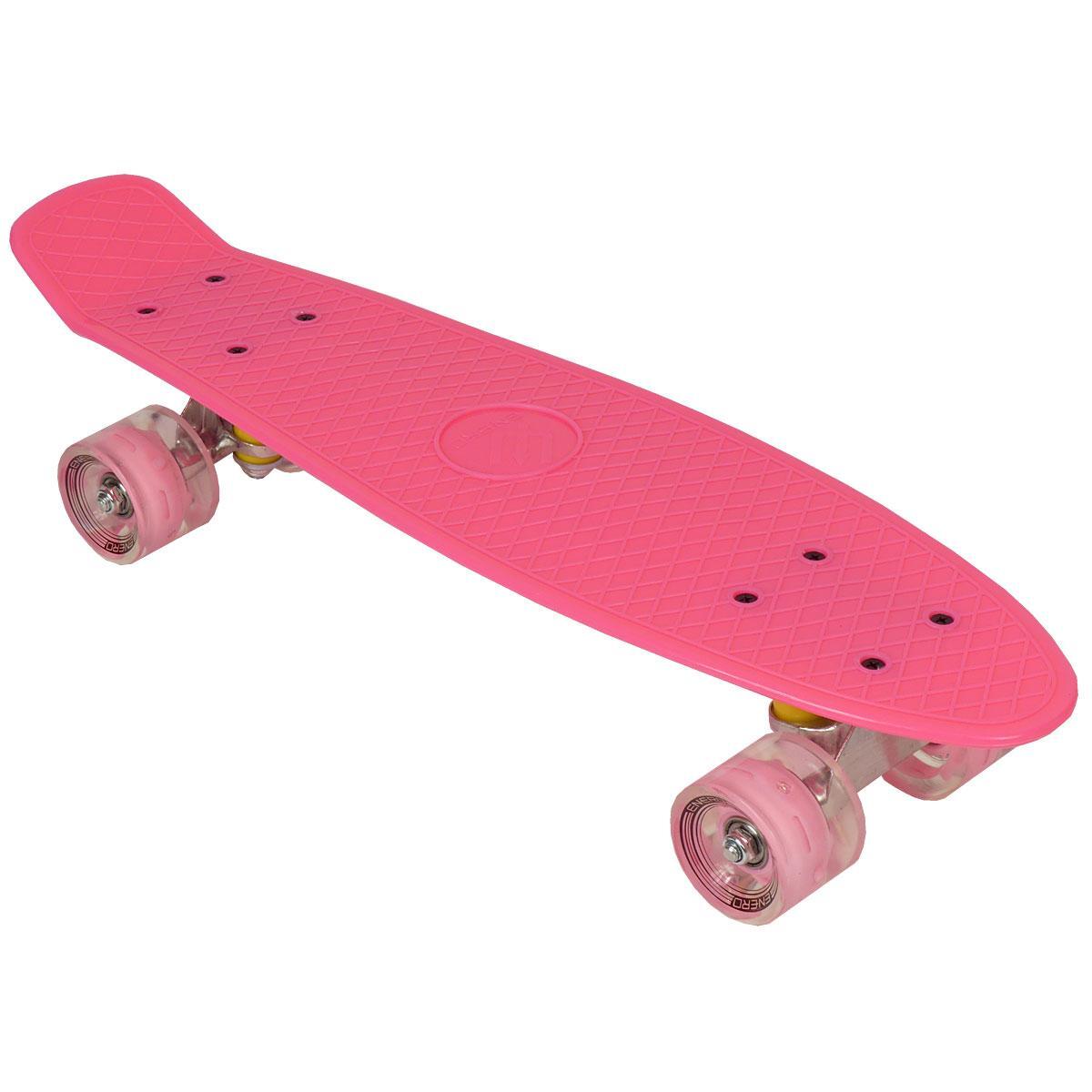 ENERO Enero Plastik-Skateboard mit LED-Rädern