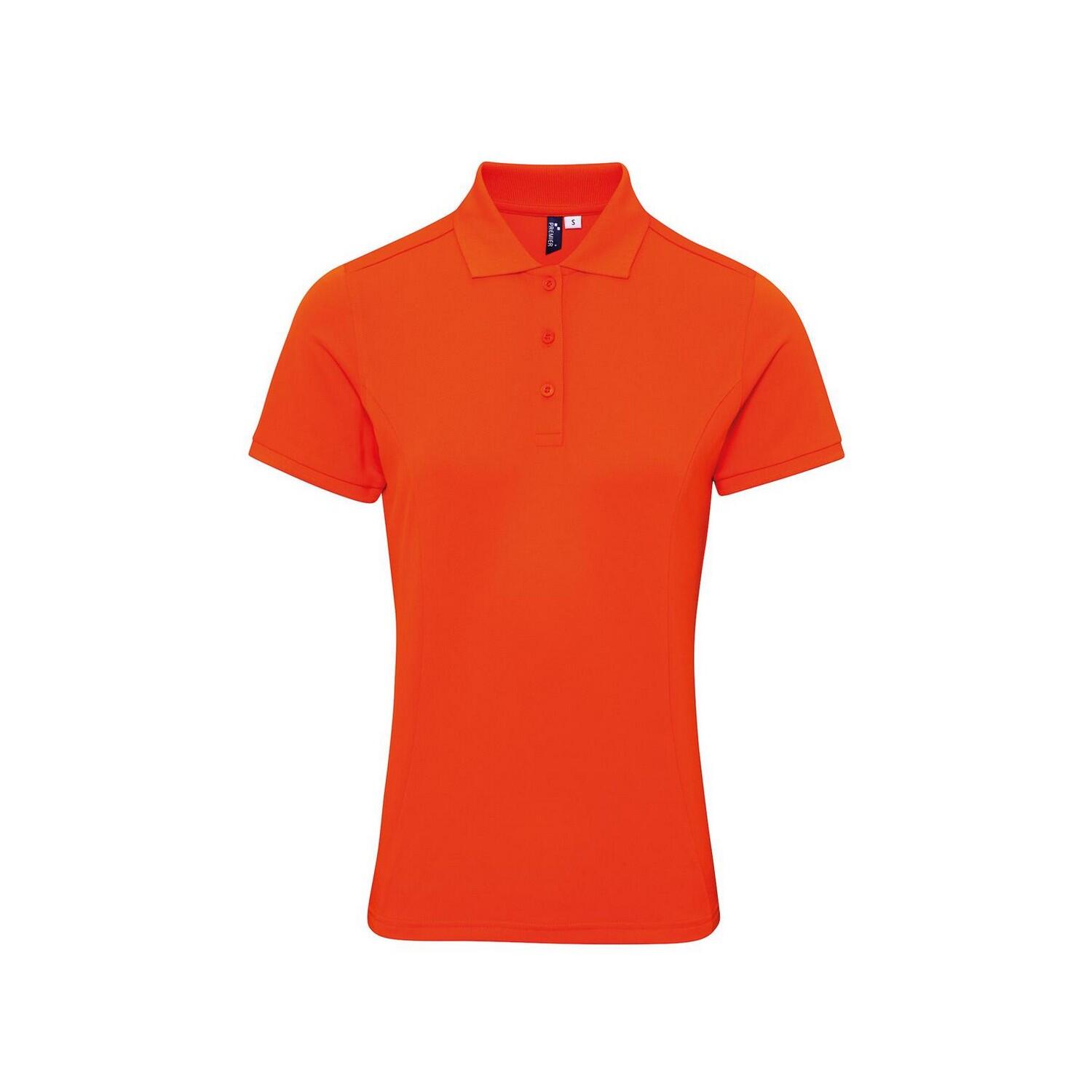 PREMIER Womens/Ladies Coolchecker Plus Polo Shirt (Orange)