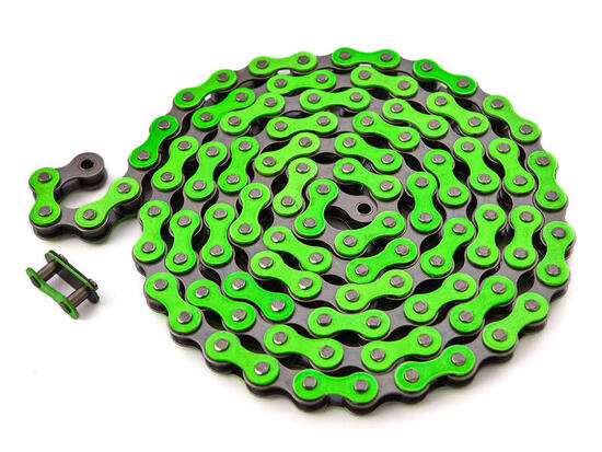CATENA BMX VERDE 1/2 "x1/8" ACCIAIO KHEBIKES