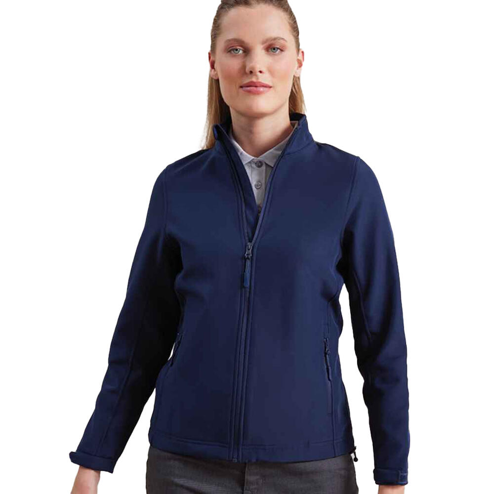 Giacca Soft Shell Donna Premier Windchecker Blu Navy 3/4