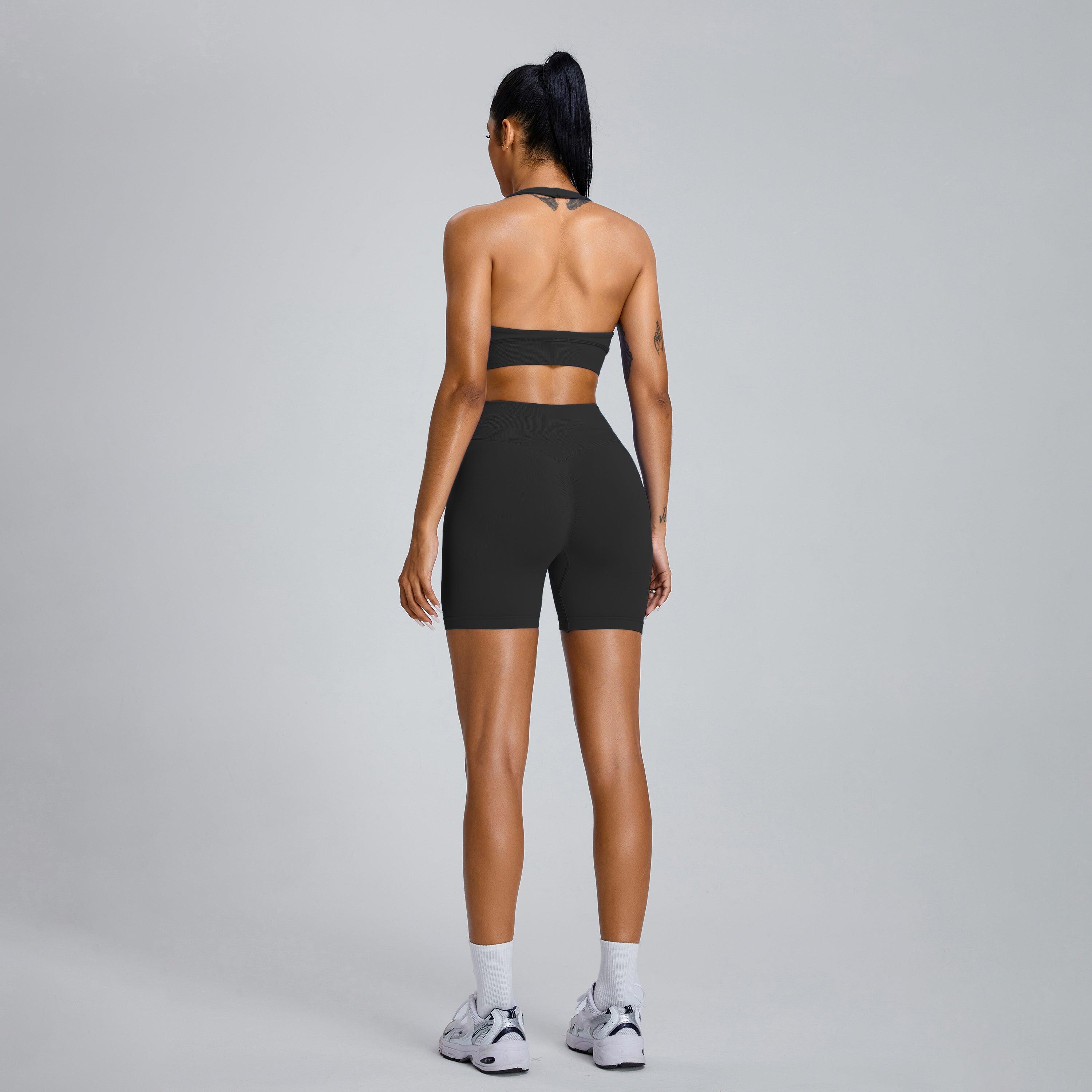 Sportbeha Dames Sculpt Scrunch - Zwart 2/5